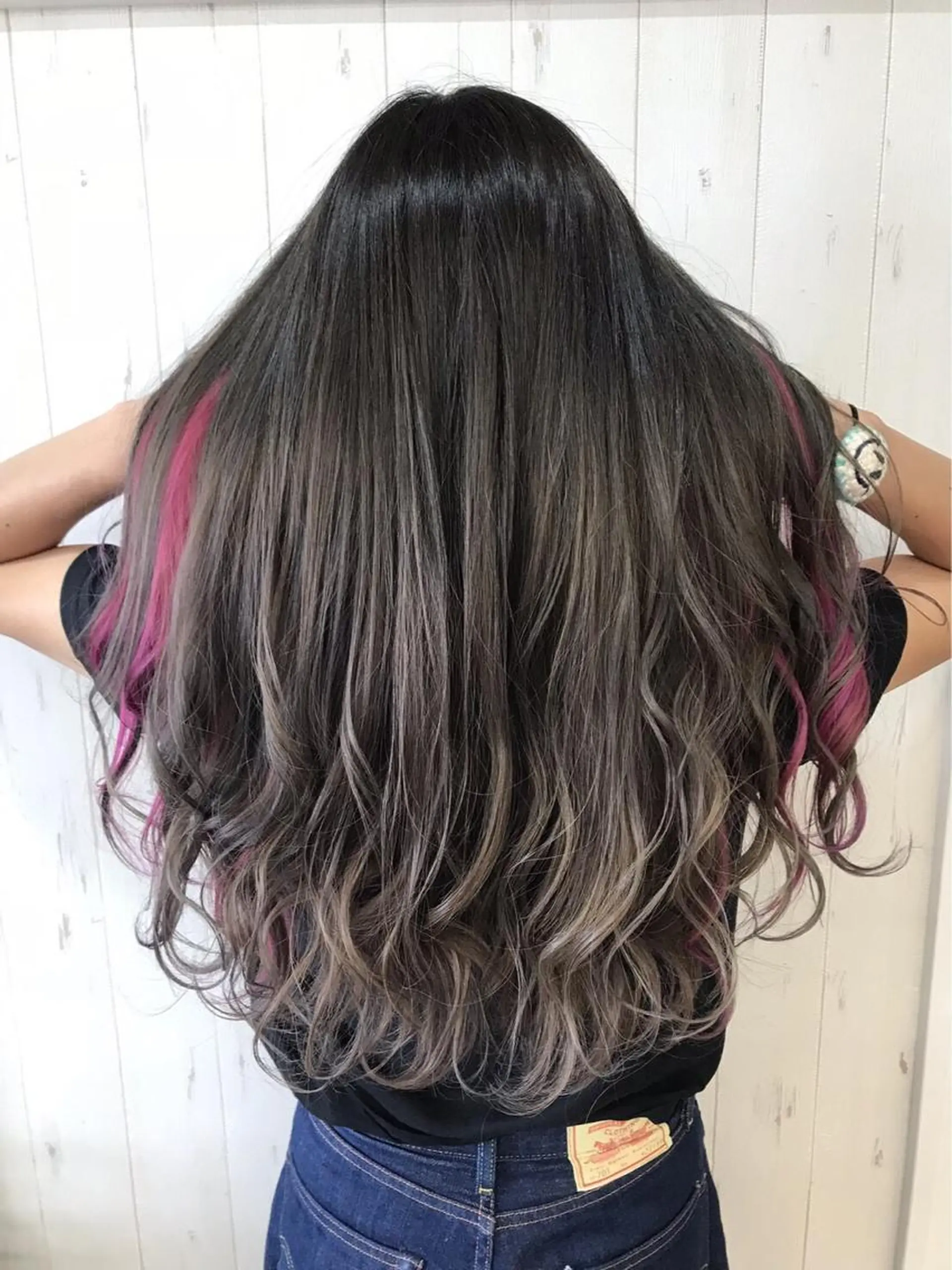 ロング カラー パーマ ヘアアレンジ キッズ ネイル マツエク・マツパ M字・前髪割れ 改善メンズ特化/栢沼のヘアスタイル