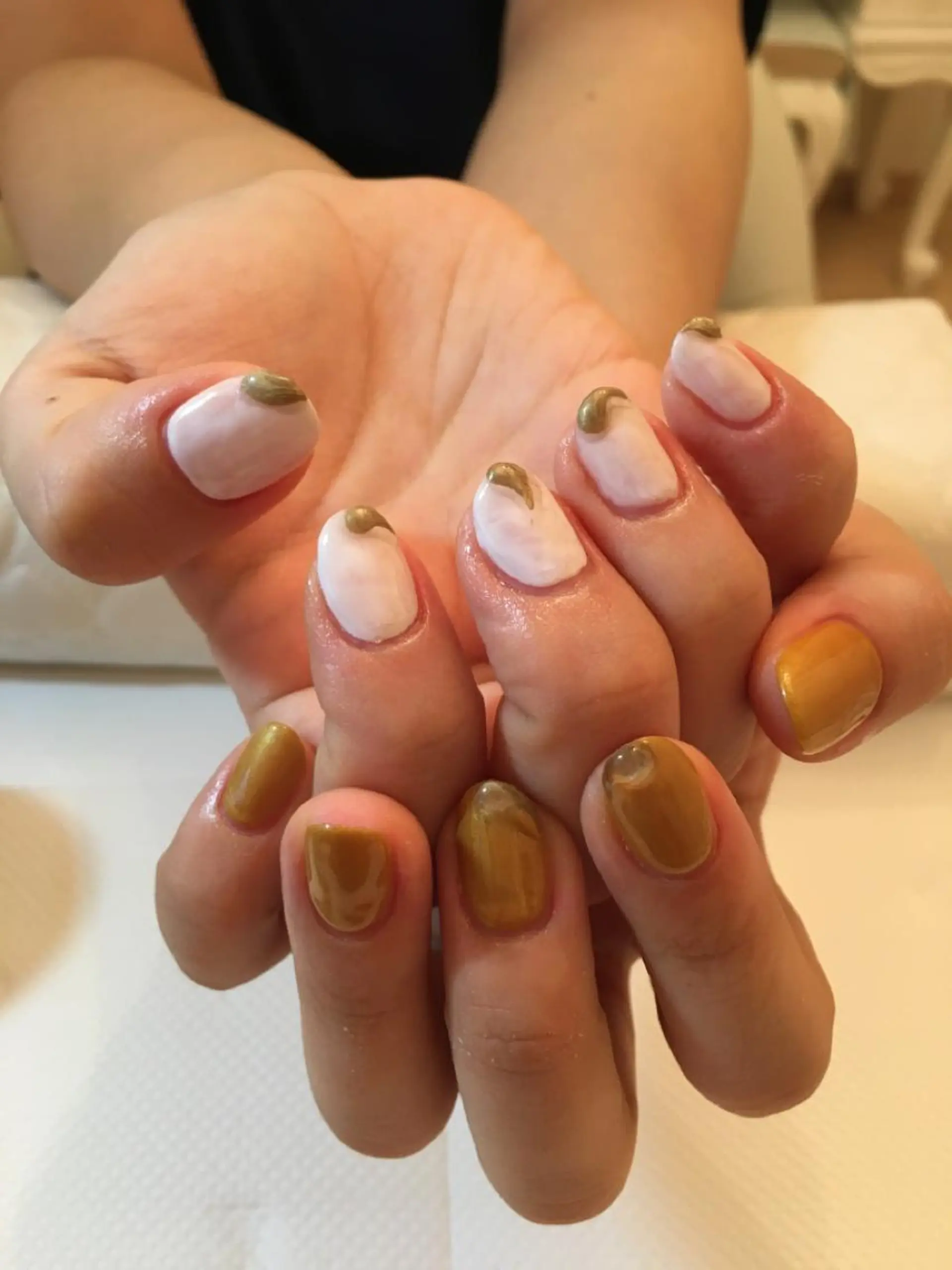 ネイル 持ち込み ニュアンスネイル ぷっくりネイル ネイルサロン ショコラのネイルデザイン
