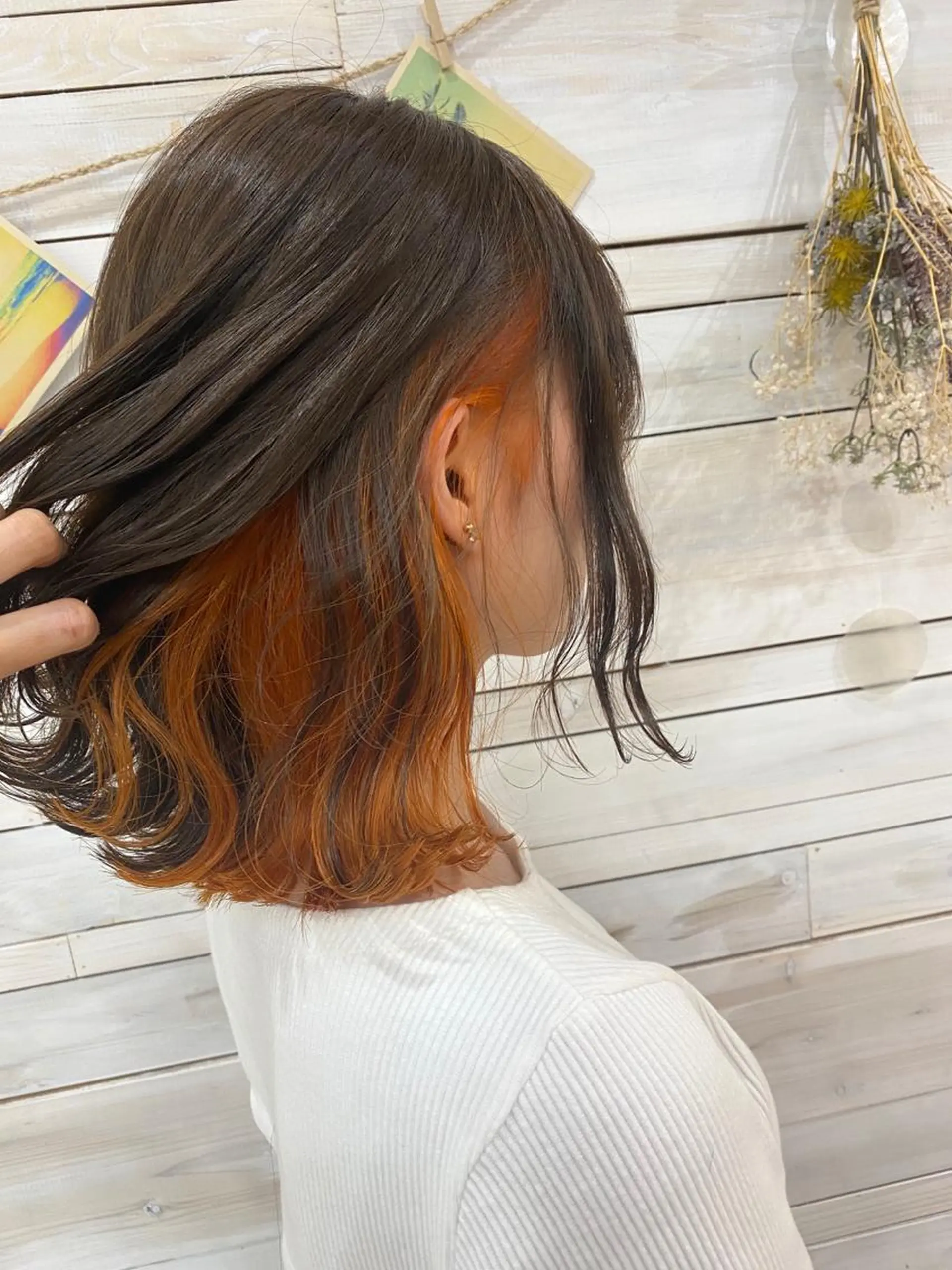 セミロング カラー インナーカラー attrait店長/ 柿本理沙のヘアスタイル