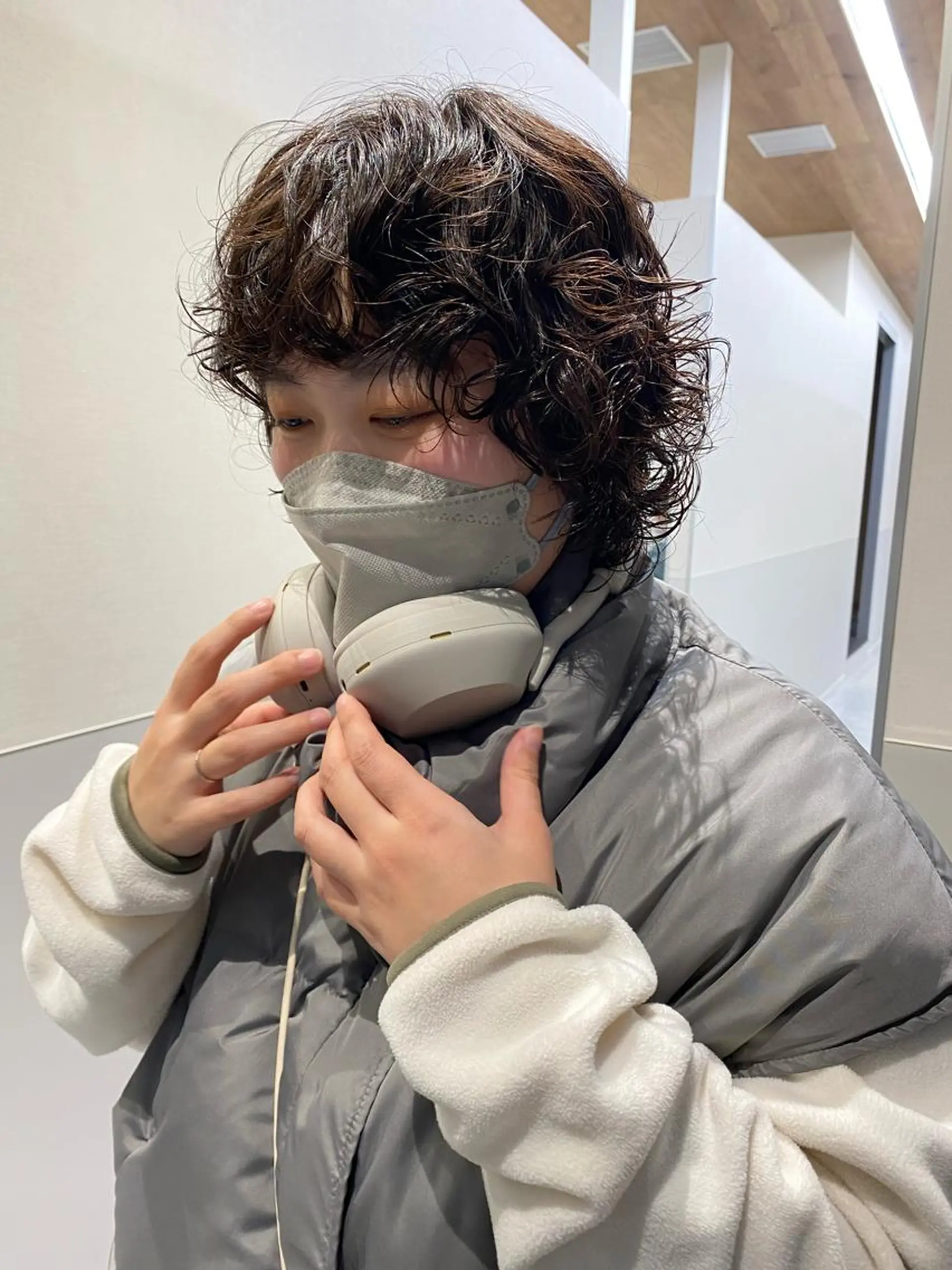 ミディアム パーマ パーマ、髪質改善 菊地美月のヘアスタイル