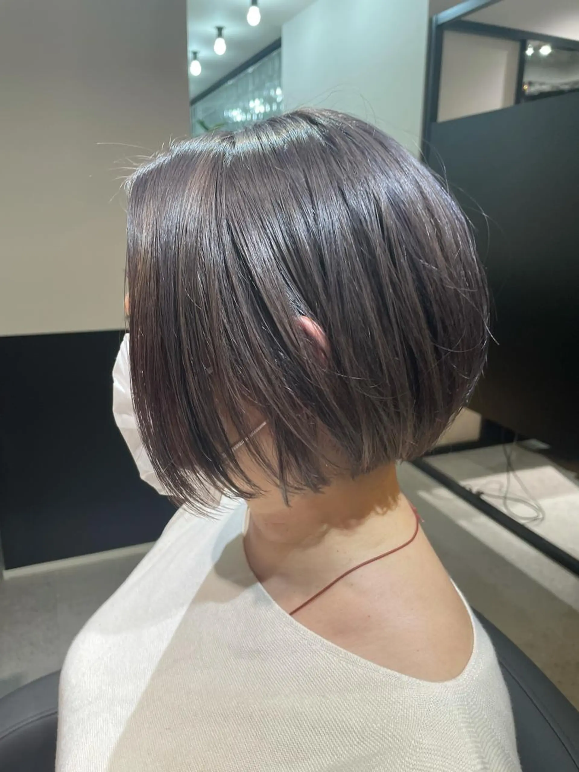 ショート カラー 前下がりボブ ショートボブ ボブ ショートヘア カット ヘアカラー 片山美穂 心斎橋・なんばのヘアスタイル