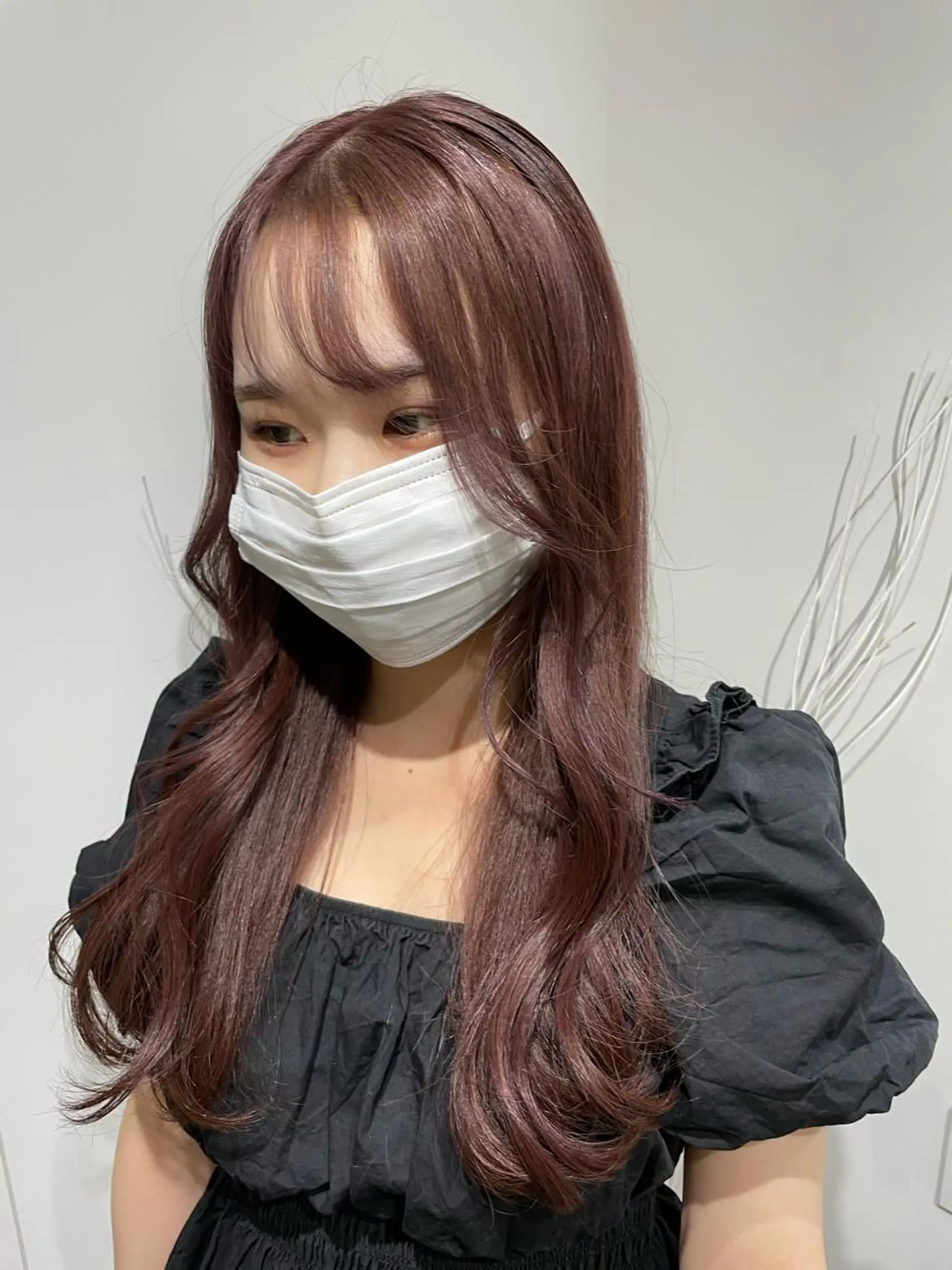 ロング カラー ヘアアレンジ ベージュカラー ブリーチ ラベンダーカラー ラベンダーベージュ ヘアカラー トリートメント 酸性縮毛矯正 梅田茶屋町 Juriのヘアスタイル