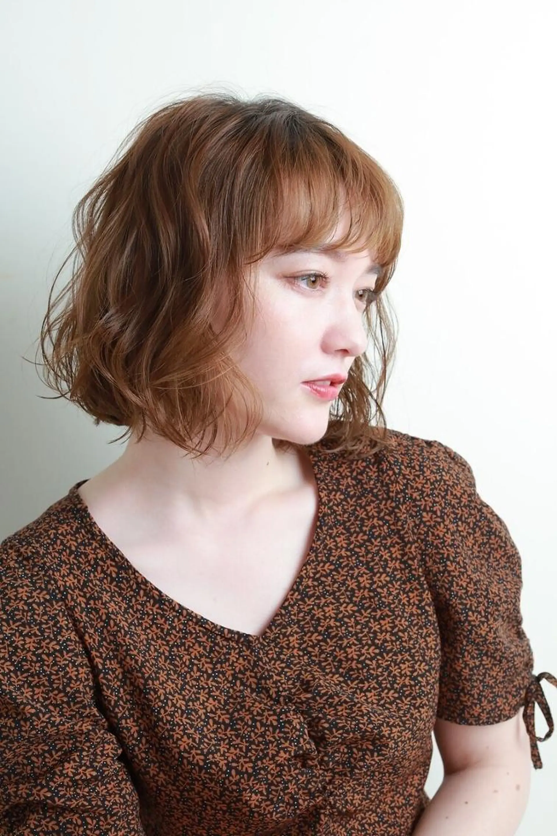 ミディアム パーマ カラー カット ヘアカラー .5 by SOLEIL藤沢店のヘアスタイル