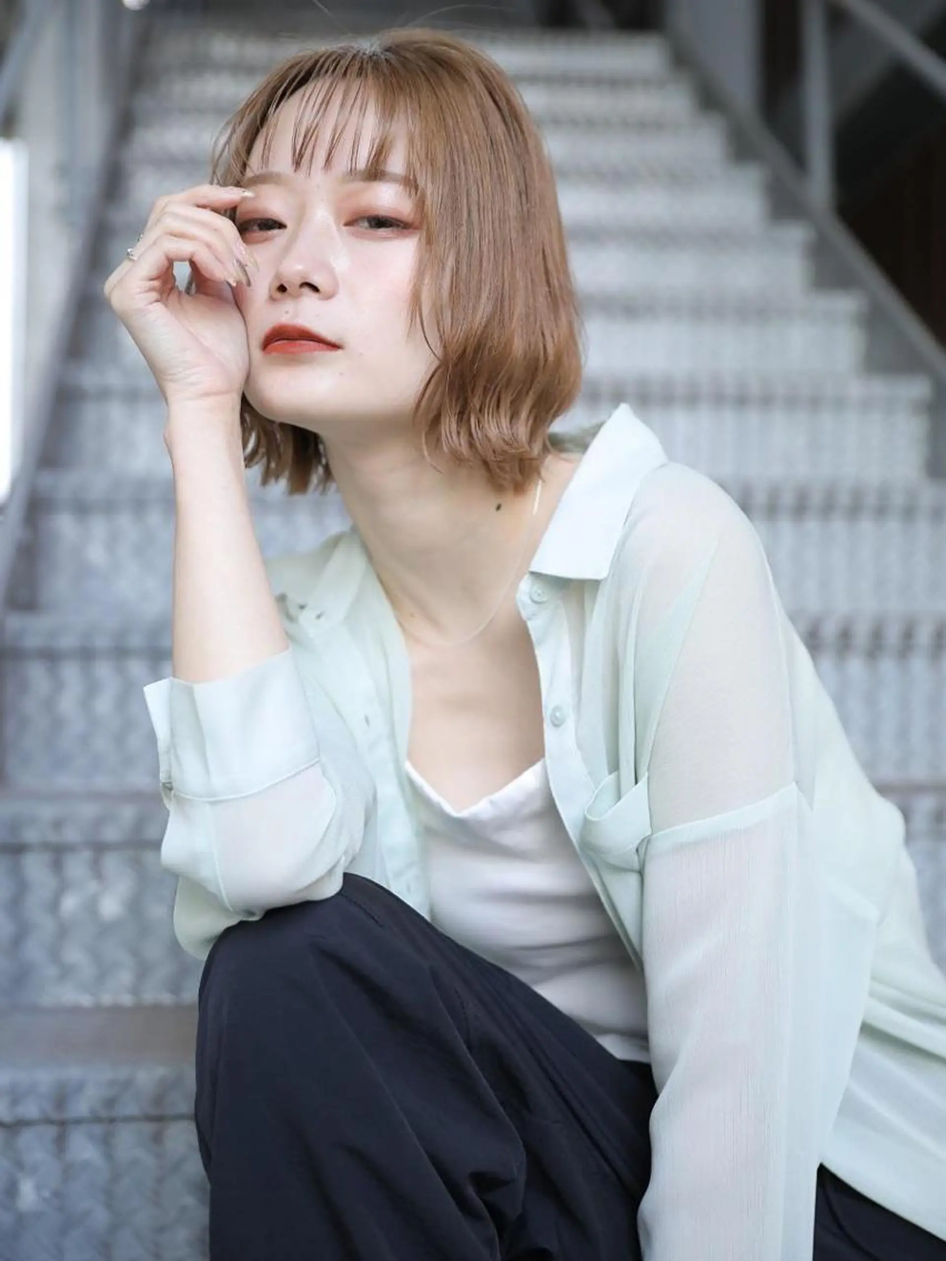 ショート カラー オリーブ南森町✨️ 畑中のヘアスタイル