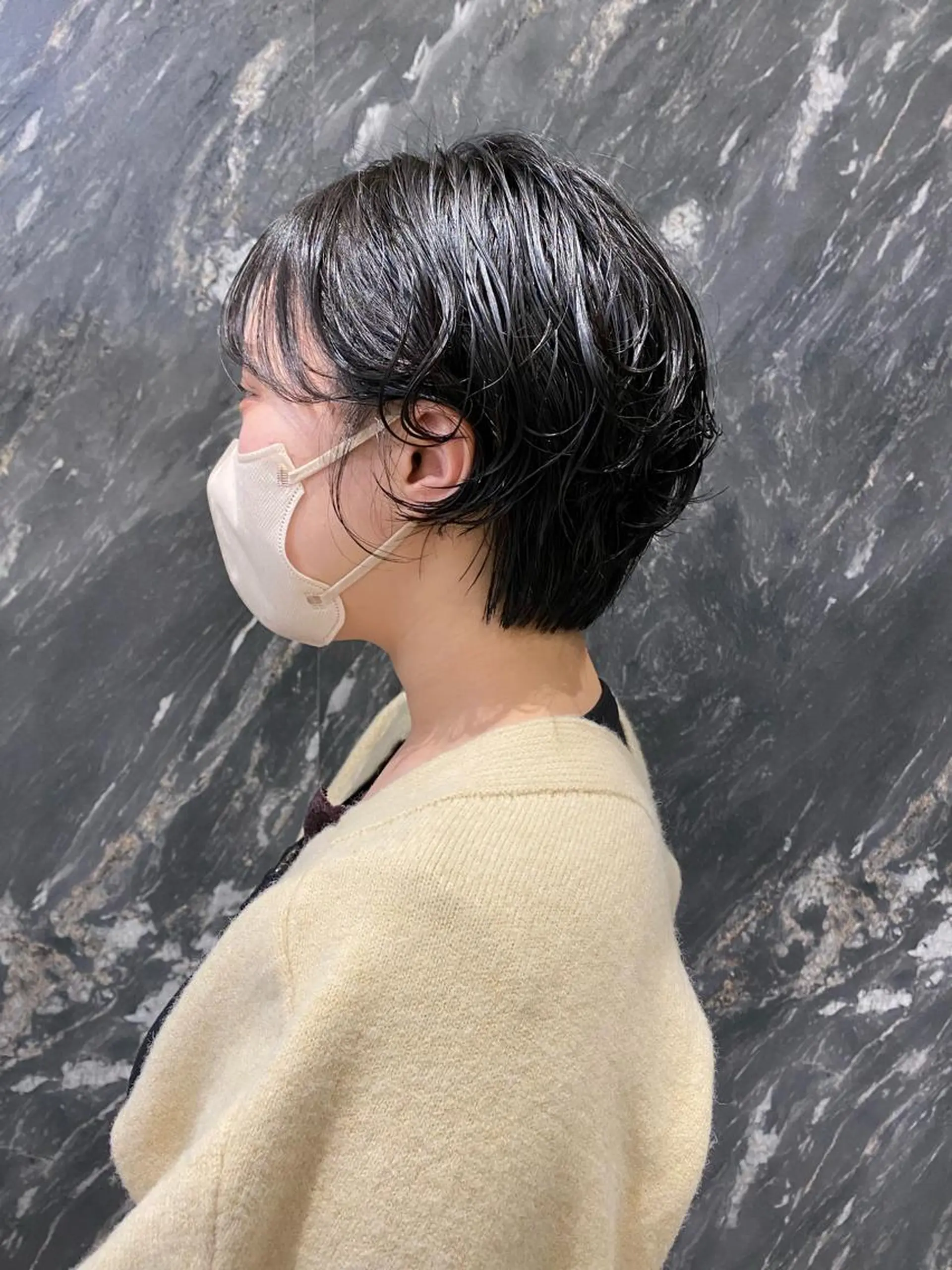 ショート パーマ カット パーマ トリートメント パーマ、髪質改善 菊地美月のヘアスタイル