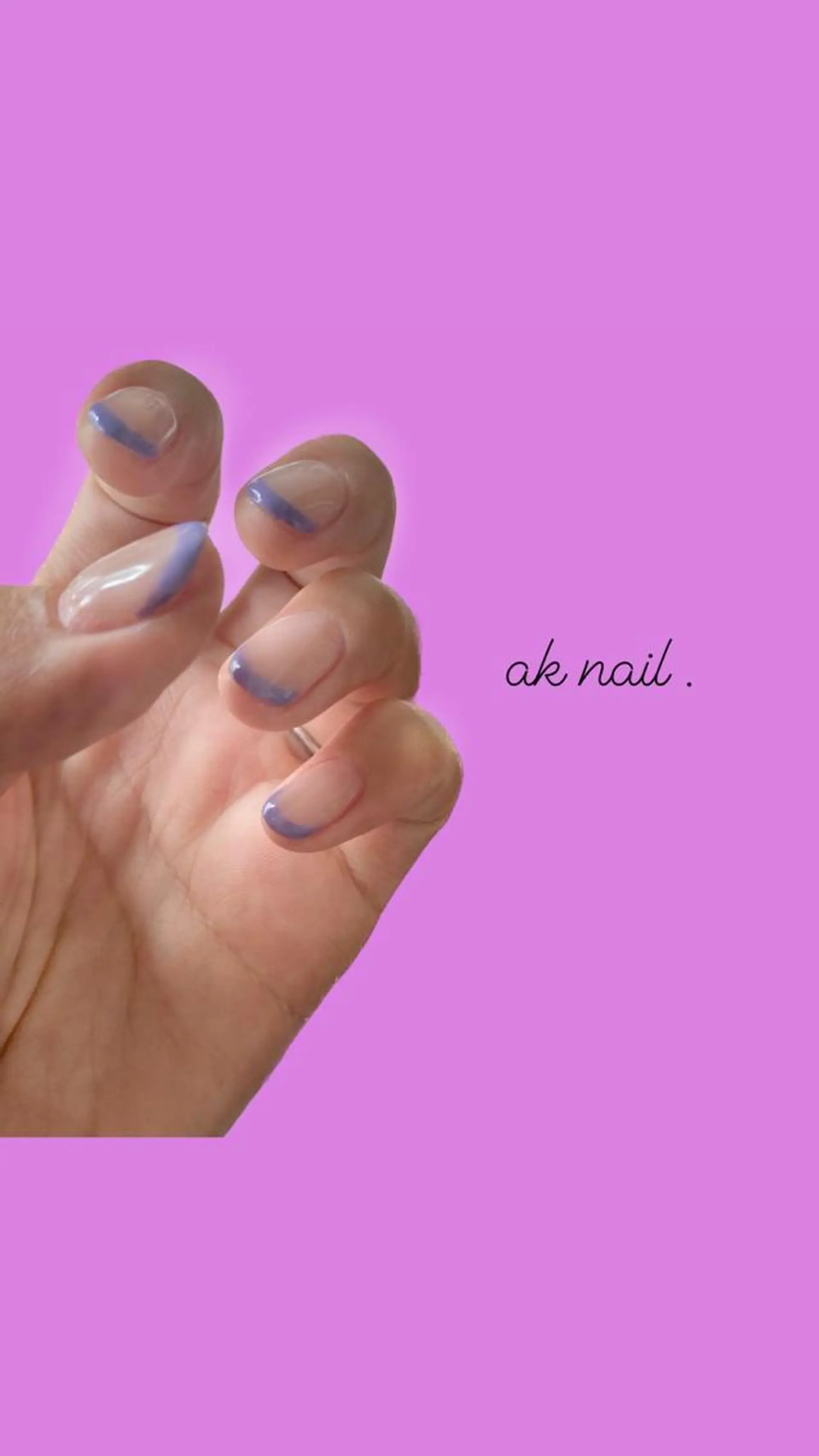 ショート ネイル フレンチネイル ハンドネイル ak nail .のネイルデザイン