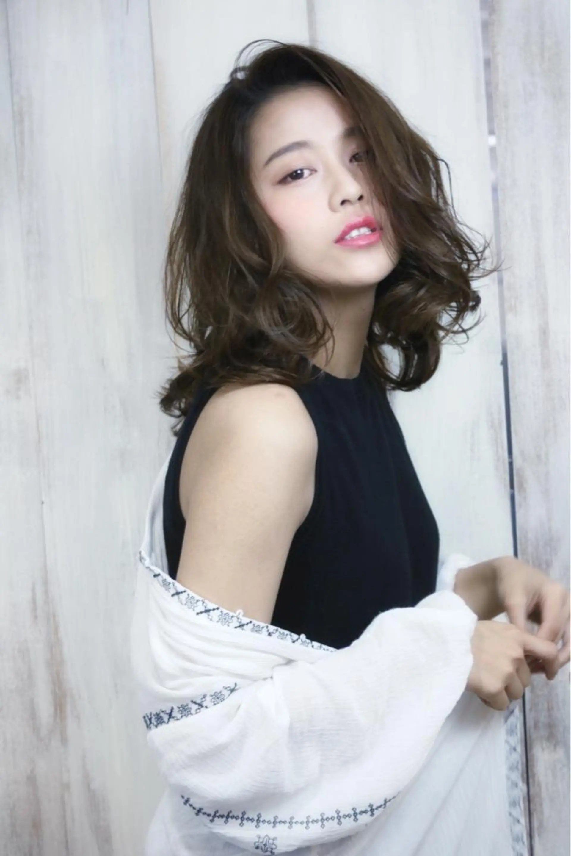 ミディアム AnFye cinq milleのヘアスタイル