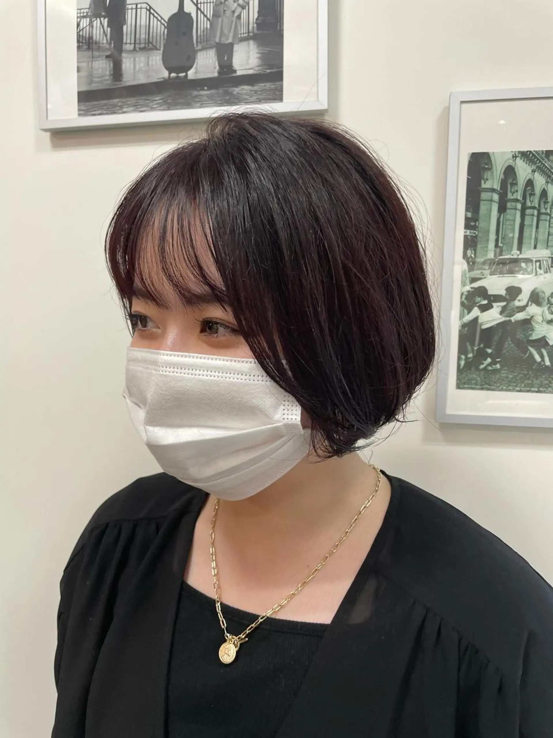 ショート カラー ヘアアレンジ イルミナカラー ボブ 顔周りカット 韓国風ヘア カット ヘアカラー トリートメント selma est所属・ショート/韓国ヘア Moto✂︎のヘアスタイル