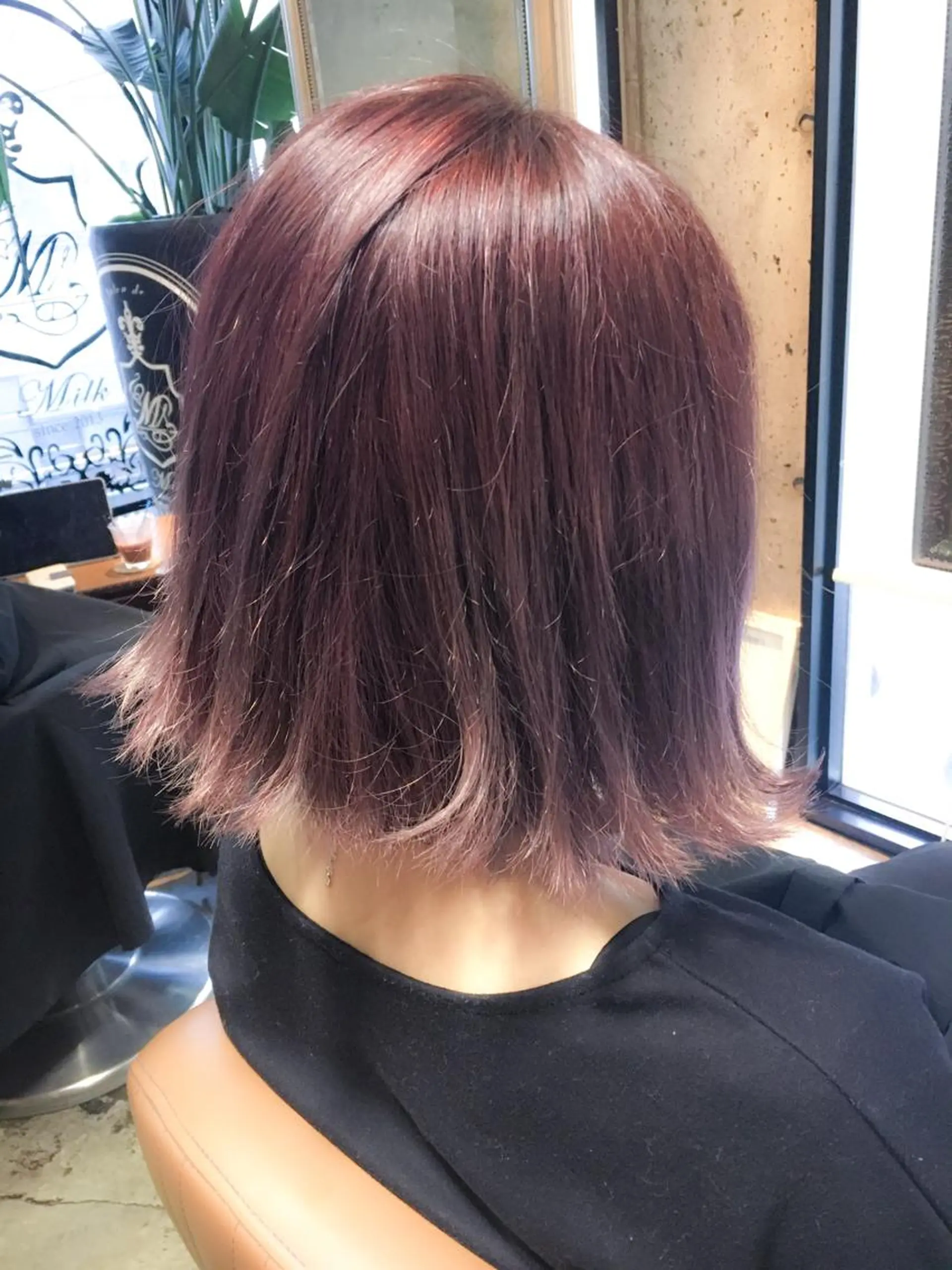 ミディアム カラー グラデーションカラー ラベンダーカラー ピンクカラー ピンクラベンダー 北條 優輝のヘアスタイル