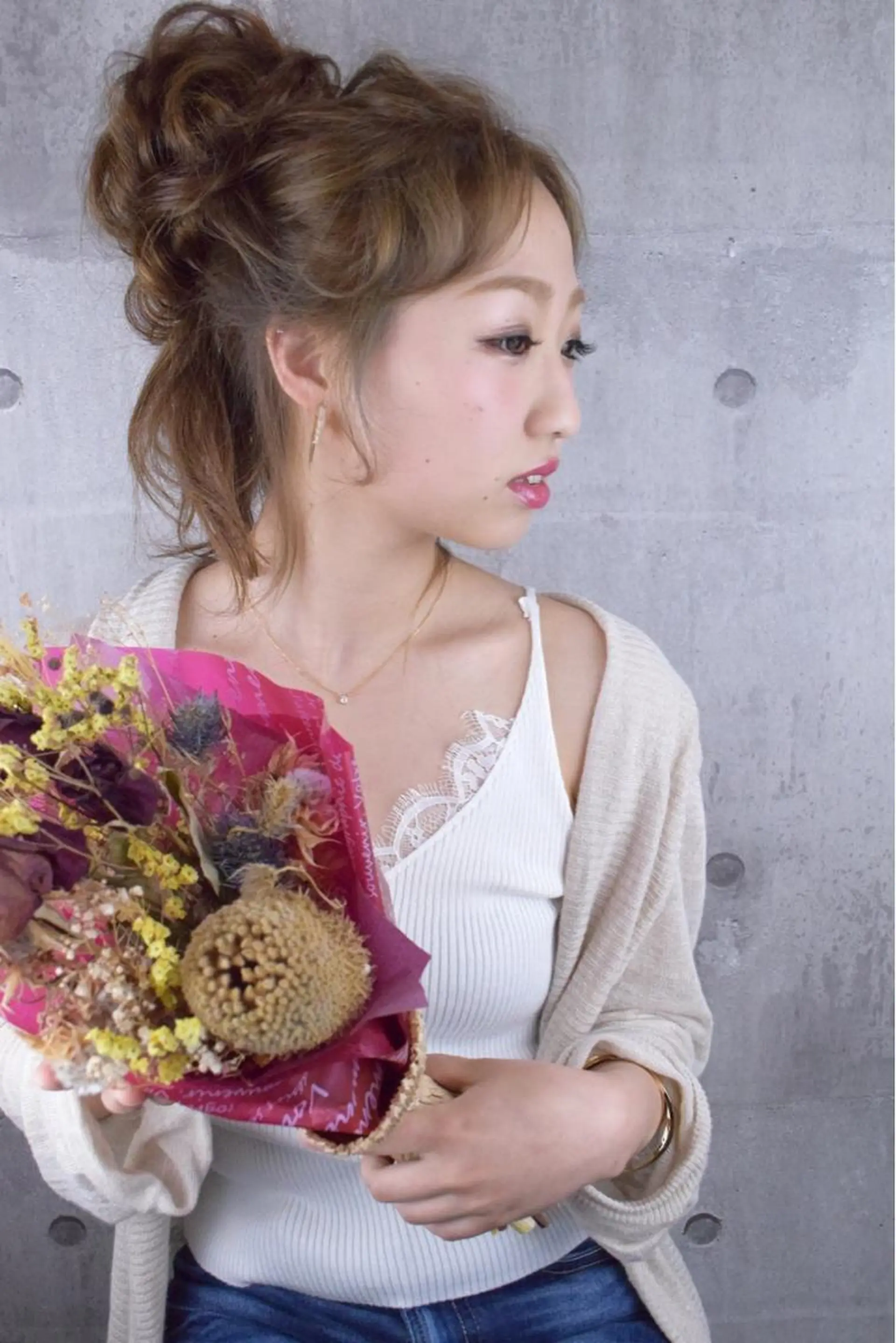 ロング カラー パーマ ヘアアレンジ キッズ ネイル カット トリートメント 恒遠 幸司のヘアスタイル