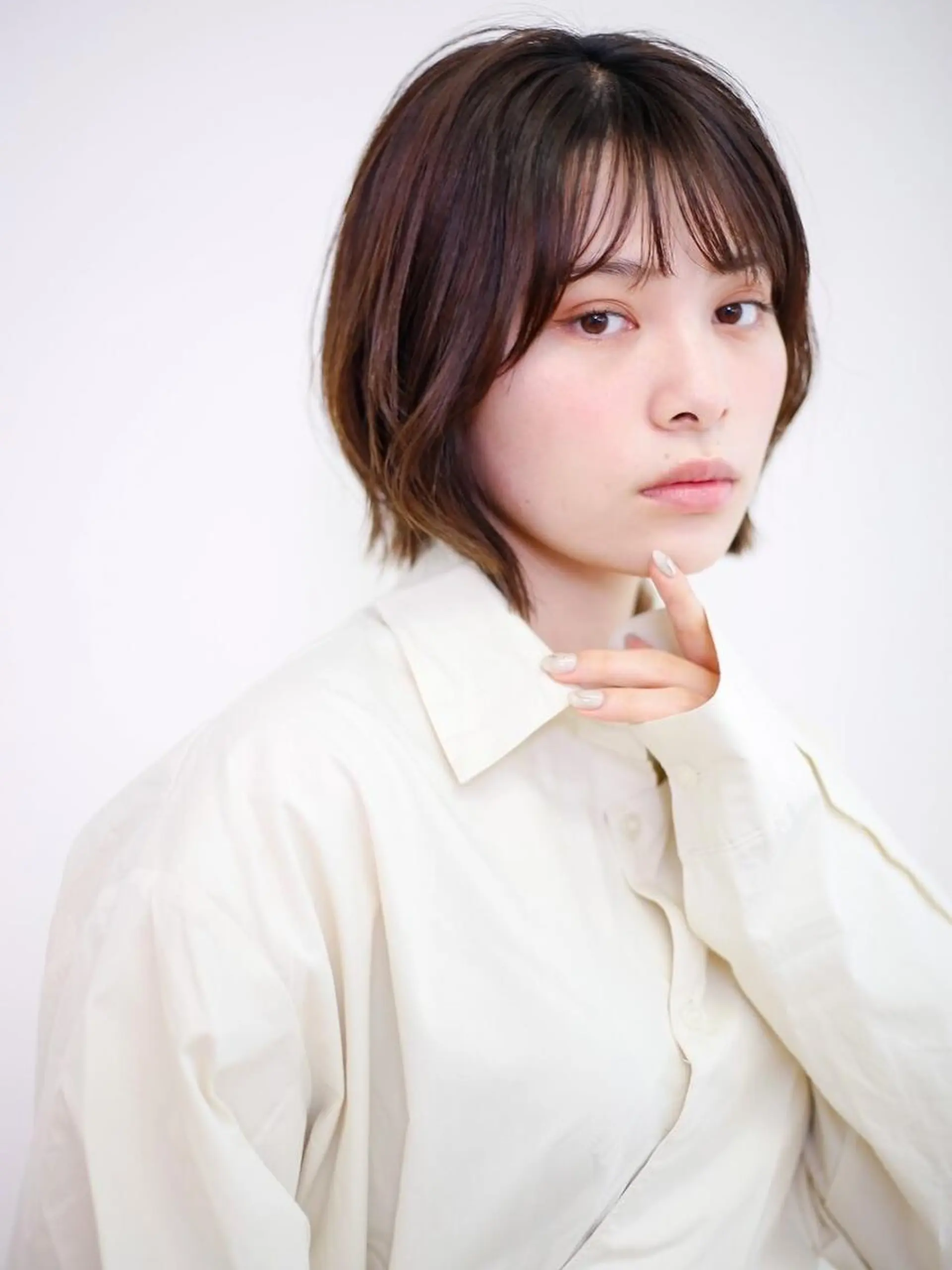 ミディアム カラー ミディアムパーマ ブリーチ イヤリングカラー ハイライトカラー イルミナカラー BASSA 下井草店のヘアスタイル