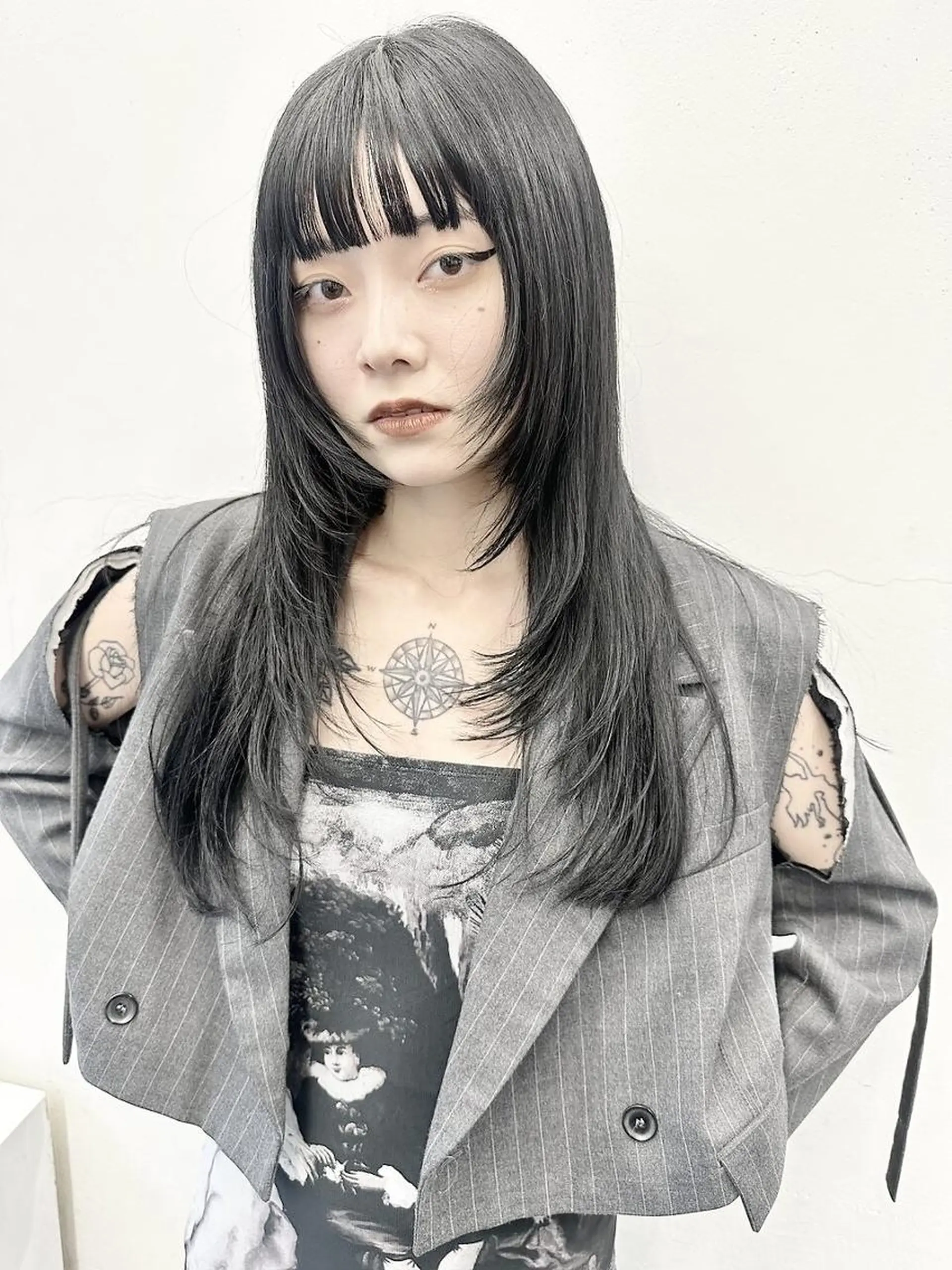 ロング カット 縮毛矯正 トリートメント ダブルカラー/ -KOKO-本八幡のヘアスタイル