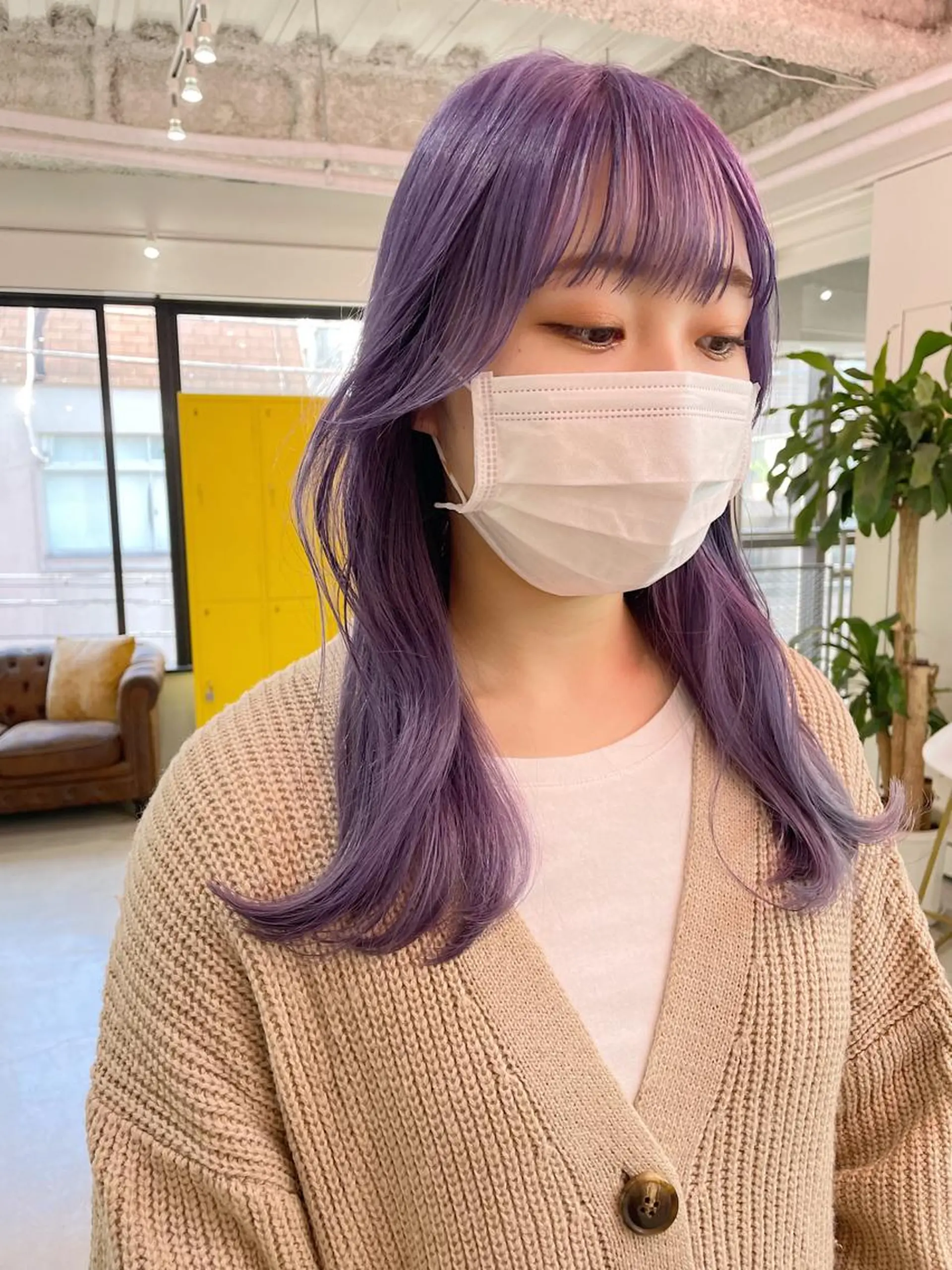 ミディアム カラー パーマ 💖美髪矯正💖 辻未侑のヘアスタイル