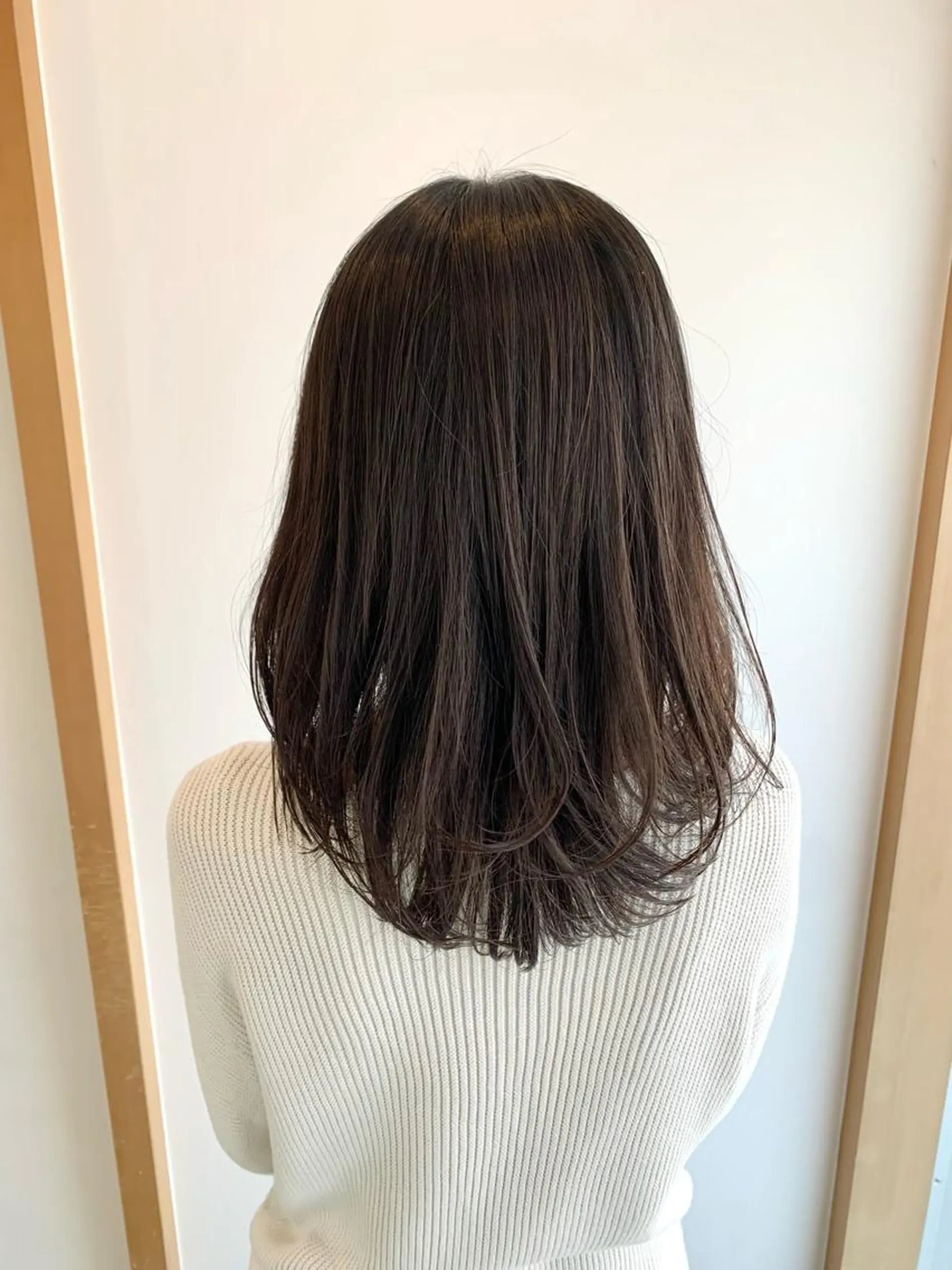 セミロング レイヤーカット 名竹聖治/透明感 カラー/縮毛矯正のヘアスタイル