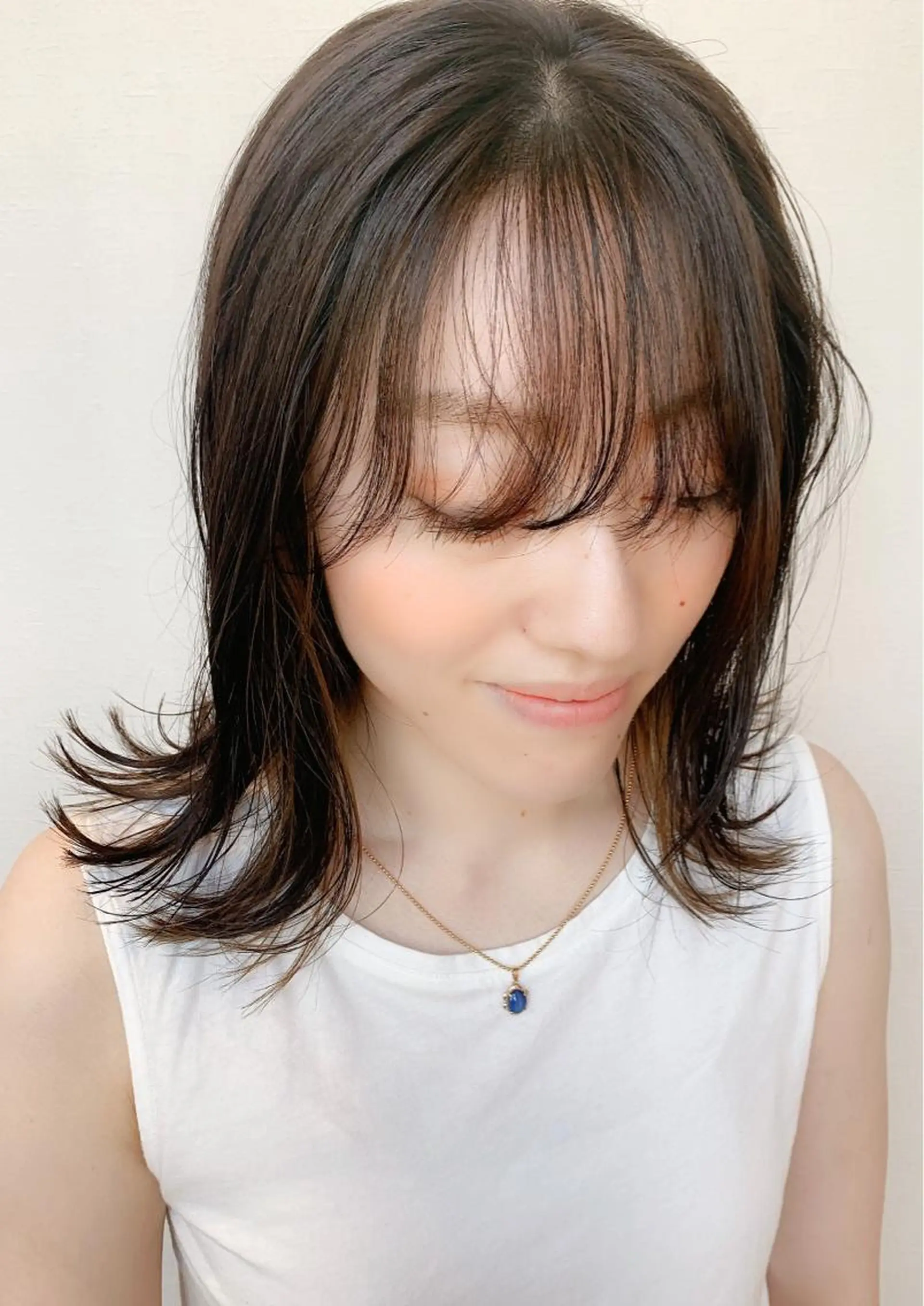 ミディアム カット ヘアカラー トリートメント 今井 はるかのヘアスタイル