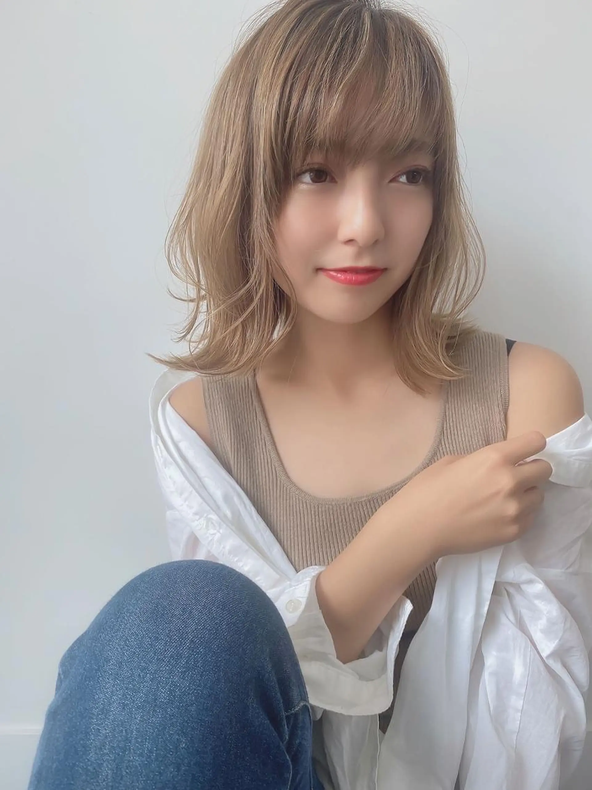 ミディアム カラー 透明感カラー イルミナカラー 似合わせカット 小顔カット トリートメント ⭐️Shelter by TOKYO⭐️のヘアスタイル