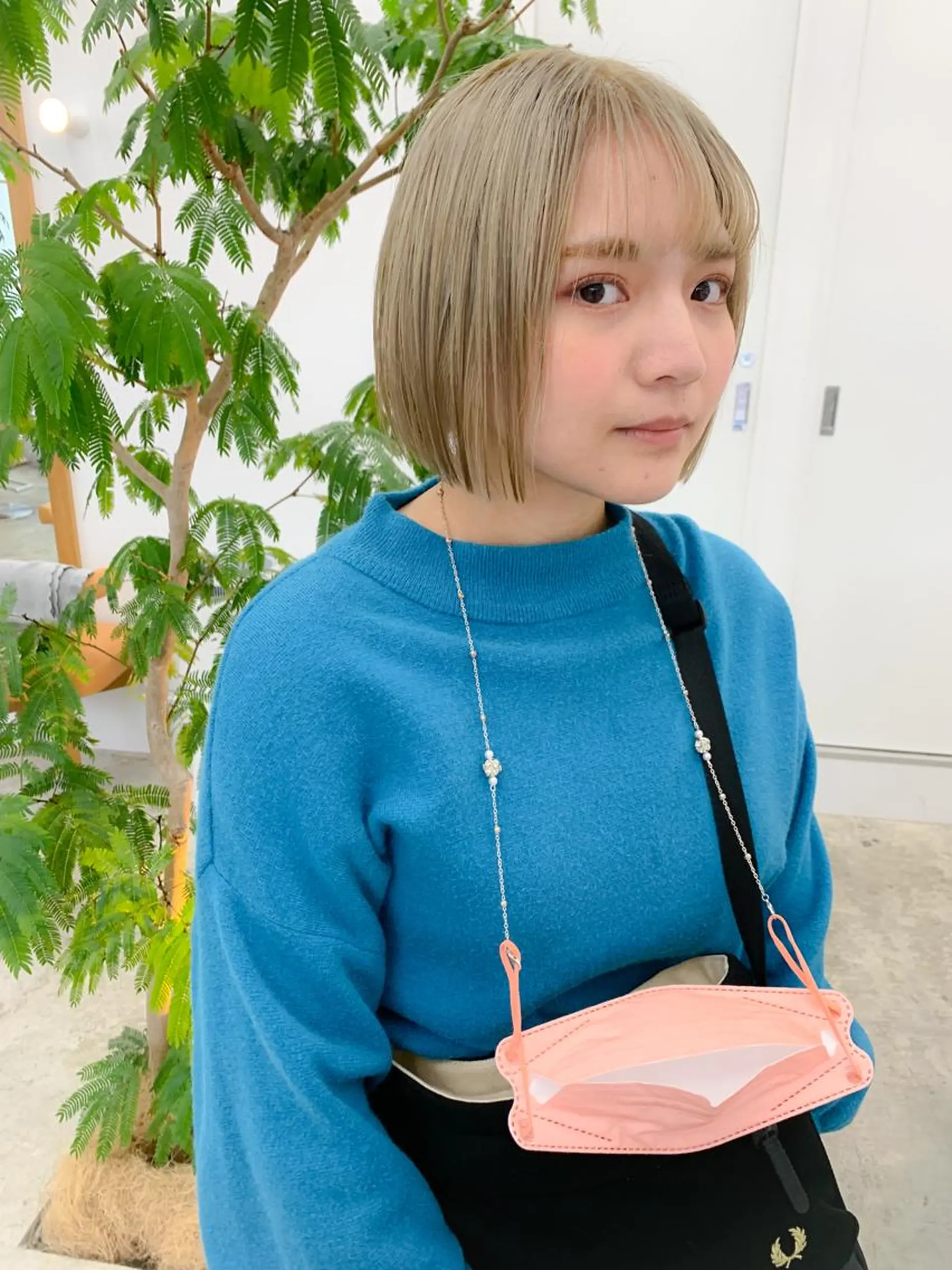 ショート カラー ブリーチ ケアブリーチ ダブルカラー ボブ パーマ/パーマ落とし /藤木舜太のヘアスタイル