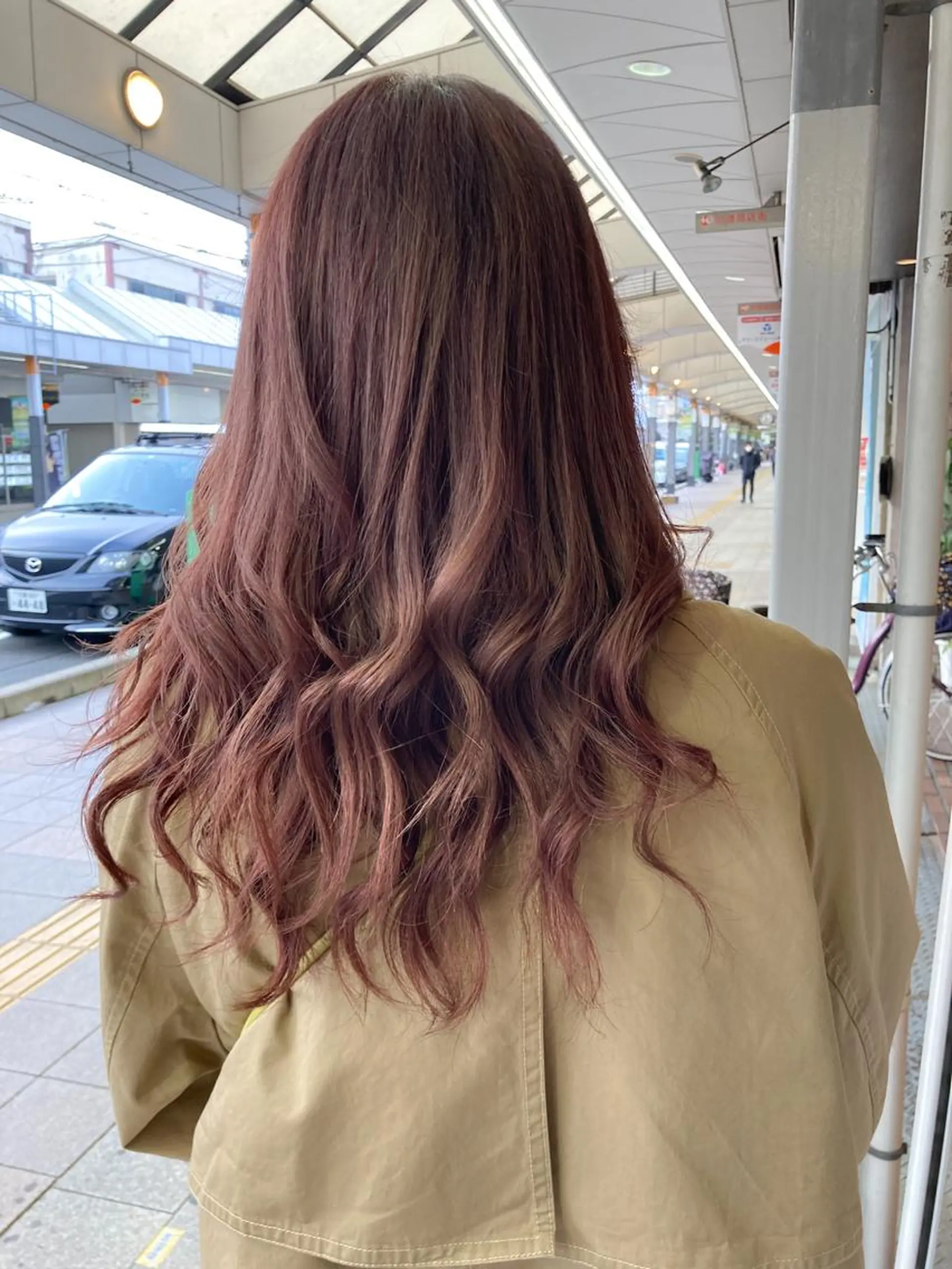 カラー ラベンダーカラー ラベンダーピンク ピンクカラー ボブ/透明感カラー /坂口恵梨子のヘアスタイル