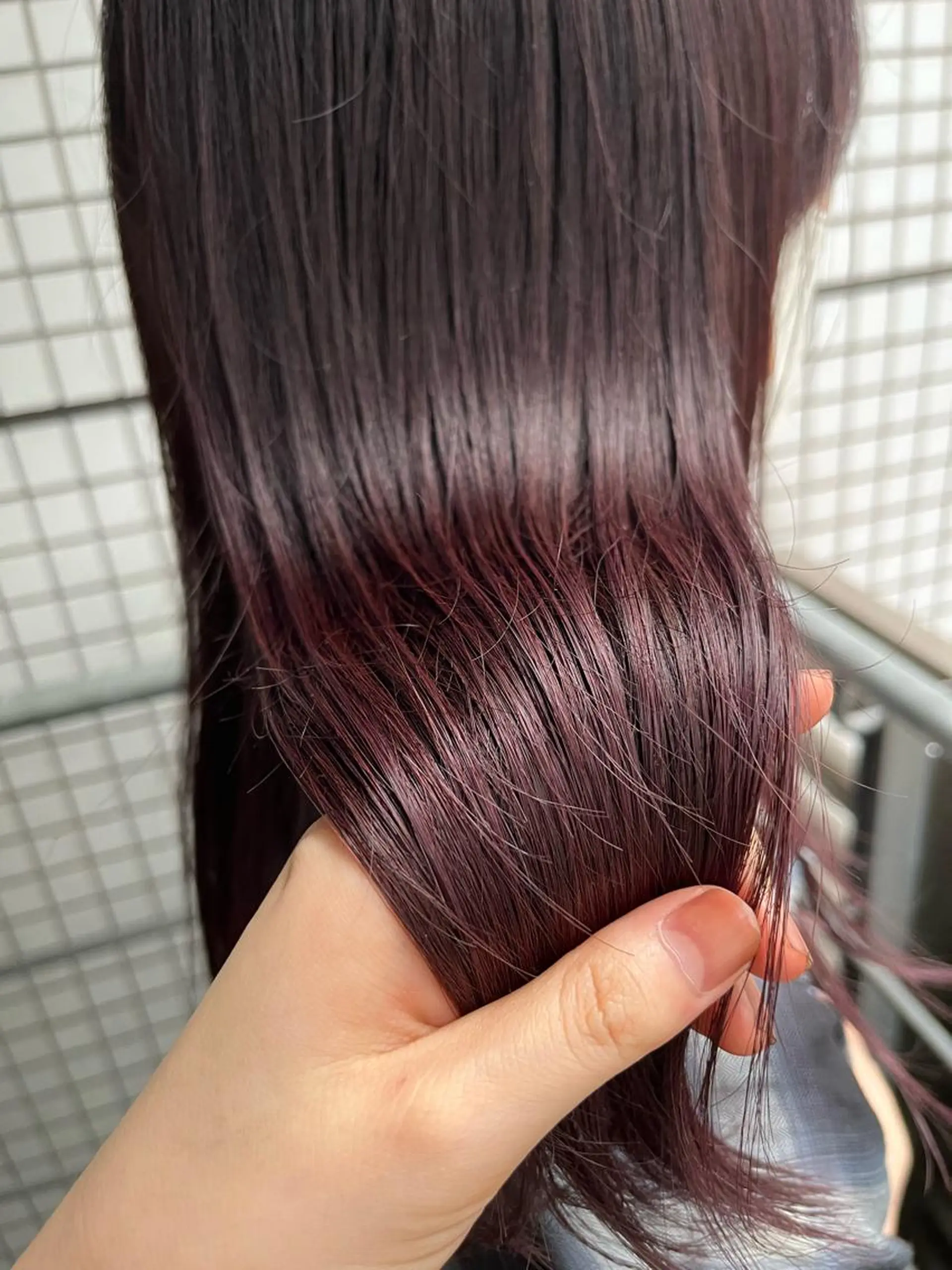 セミロング カラー ブリーチ カシス レッドカラー トリートメント 💠つたふうか/ 韓国/メンズヘア💠のヘアスタイル