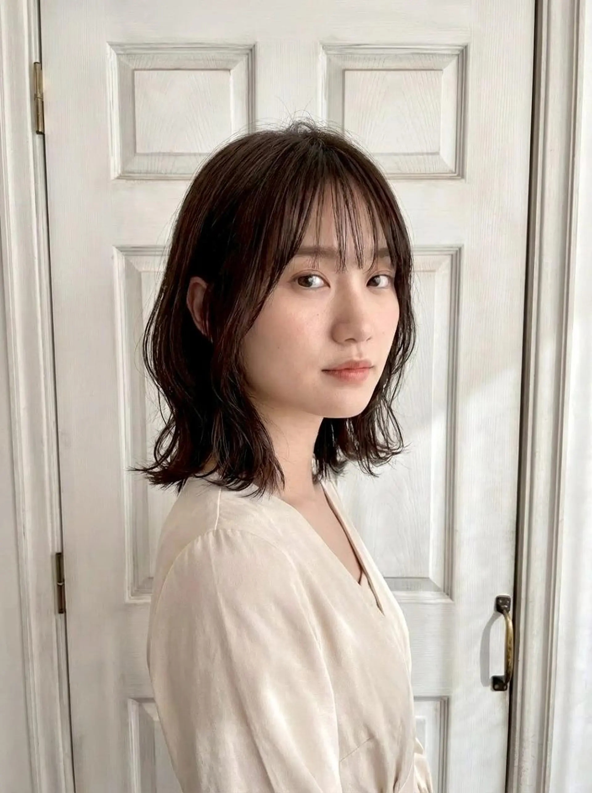 ミディアム ボブ くびれヘア 顔周りカット 髪質改善 韓国風ヘア Aroma hair 🌙tanakaのヘアスタイル
