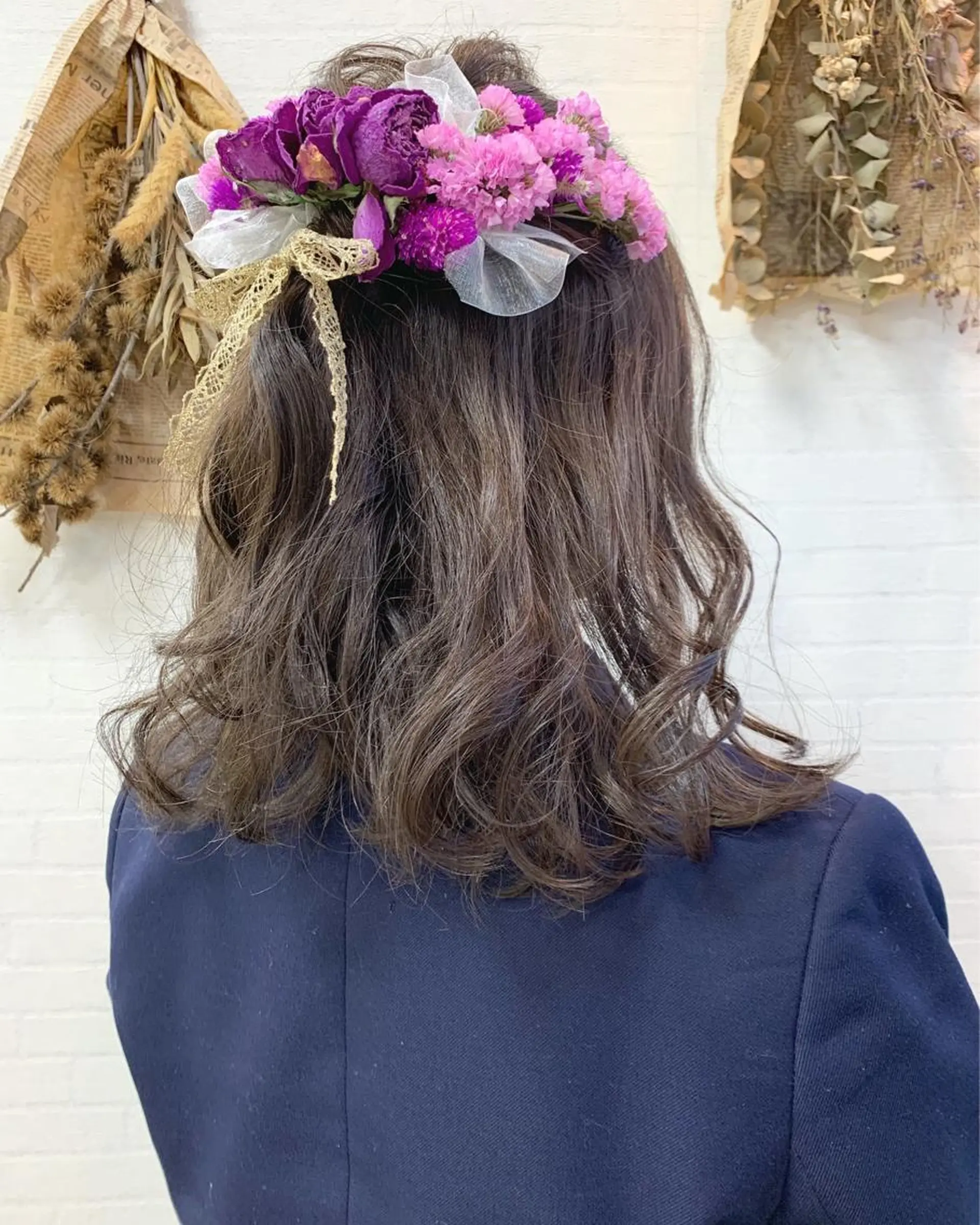 ミディアム ヘアアレンジ 立川 奈那子のヘアスタイル