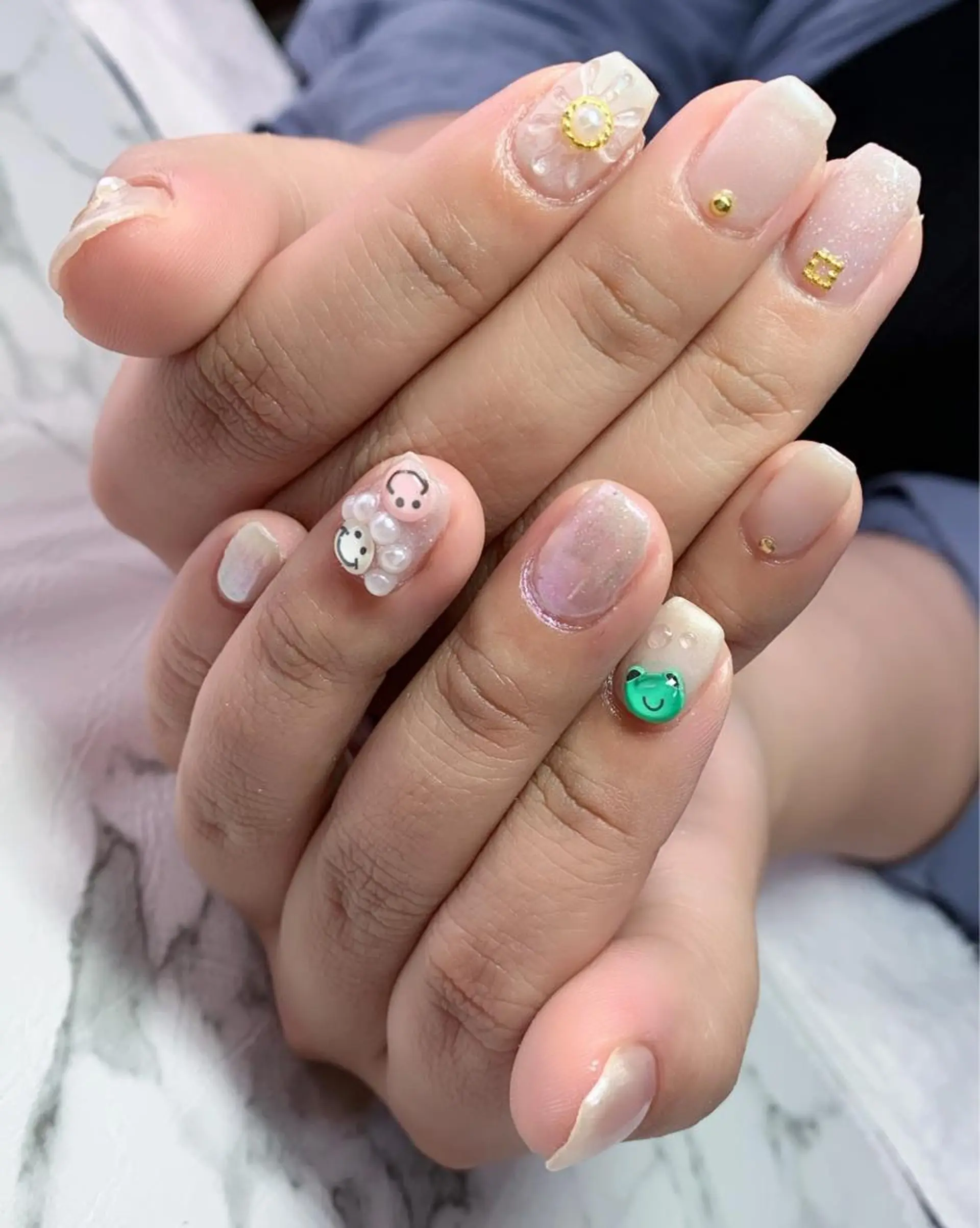 ネイル アニマル柄 アートネイル ジェルネイル ニュアンスネイル ネイルチップ ハンドネイル x.1.0.nail ♡Cのネイルデザイン