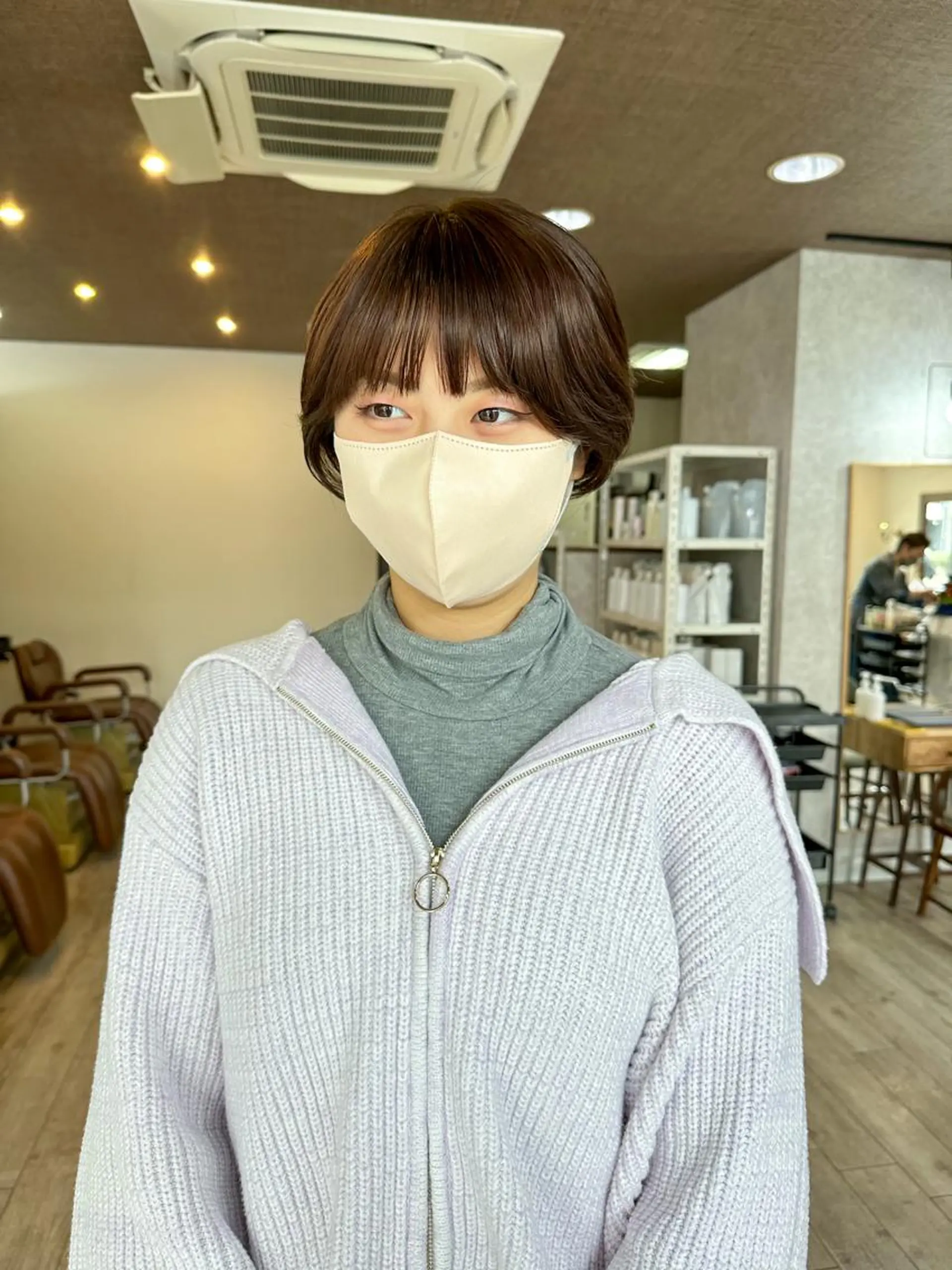 ショート カラー ベージュカラー レイヤー/高橋 みく /池下/千種のヘアスタイル