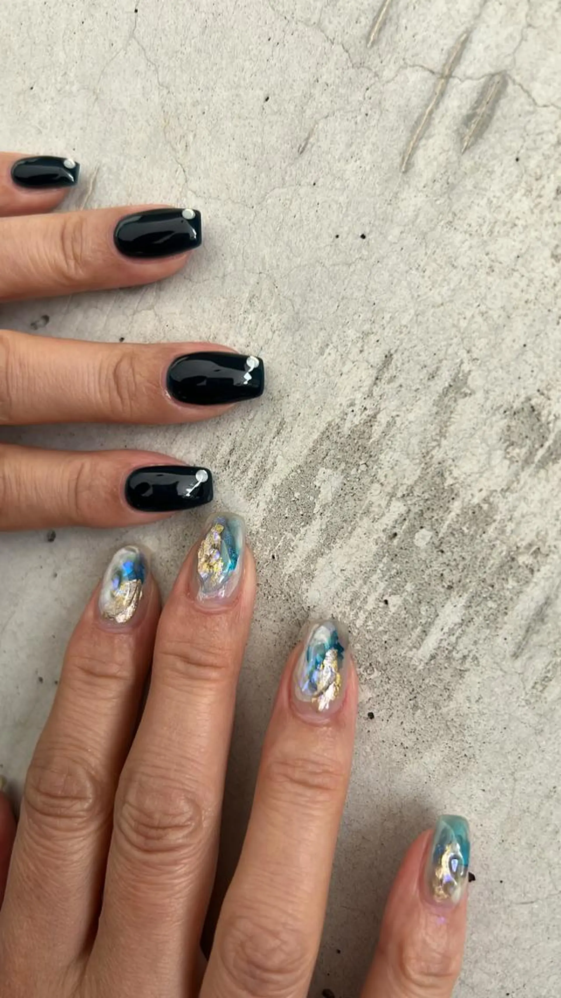 ネイル ブルー 持ち込み ニュアンスネイル Charme. NOBUKOのネイルデザイン