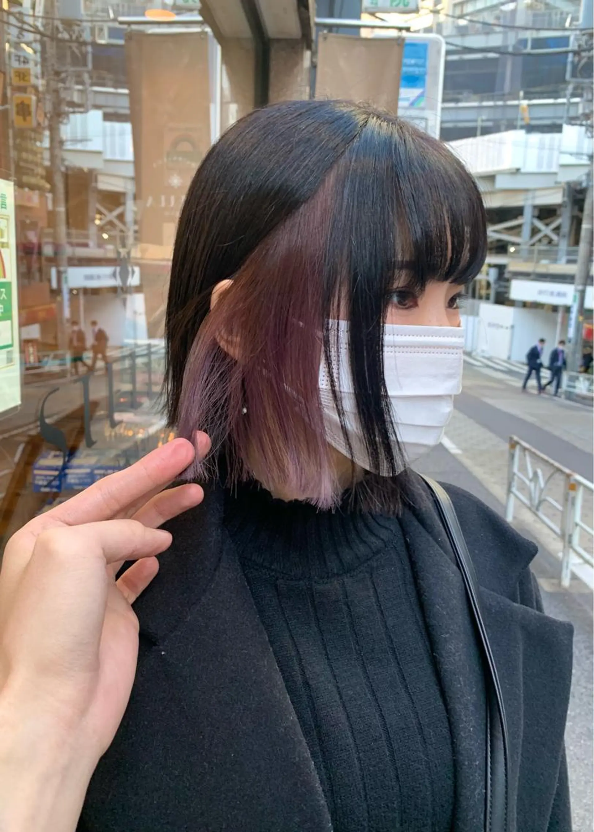 ショート カラー インナーカラー ボブ ヘアカラー トリートメント 矢野 晃平のヘアスタイル