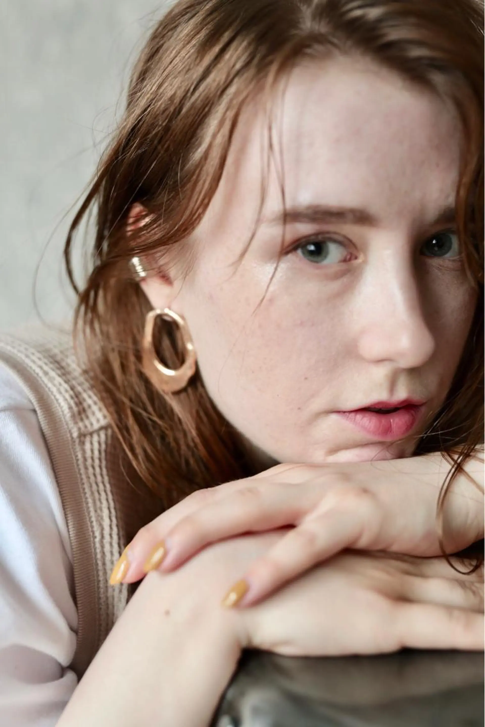 セミロング カット ヘアカラー トリートメント 森貴裕/ベージュ/ パーマ/オリーブのヘアスタイル