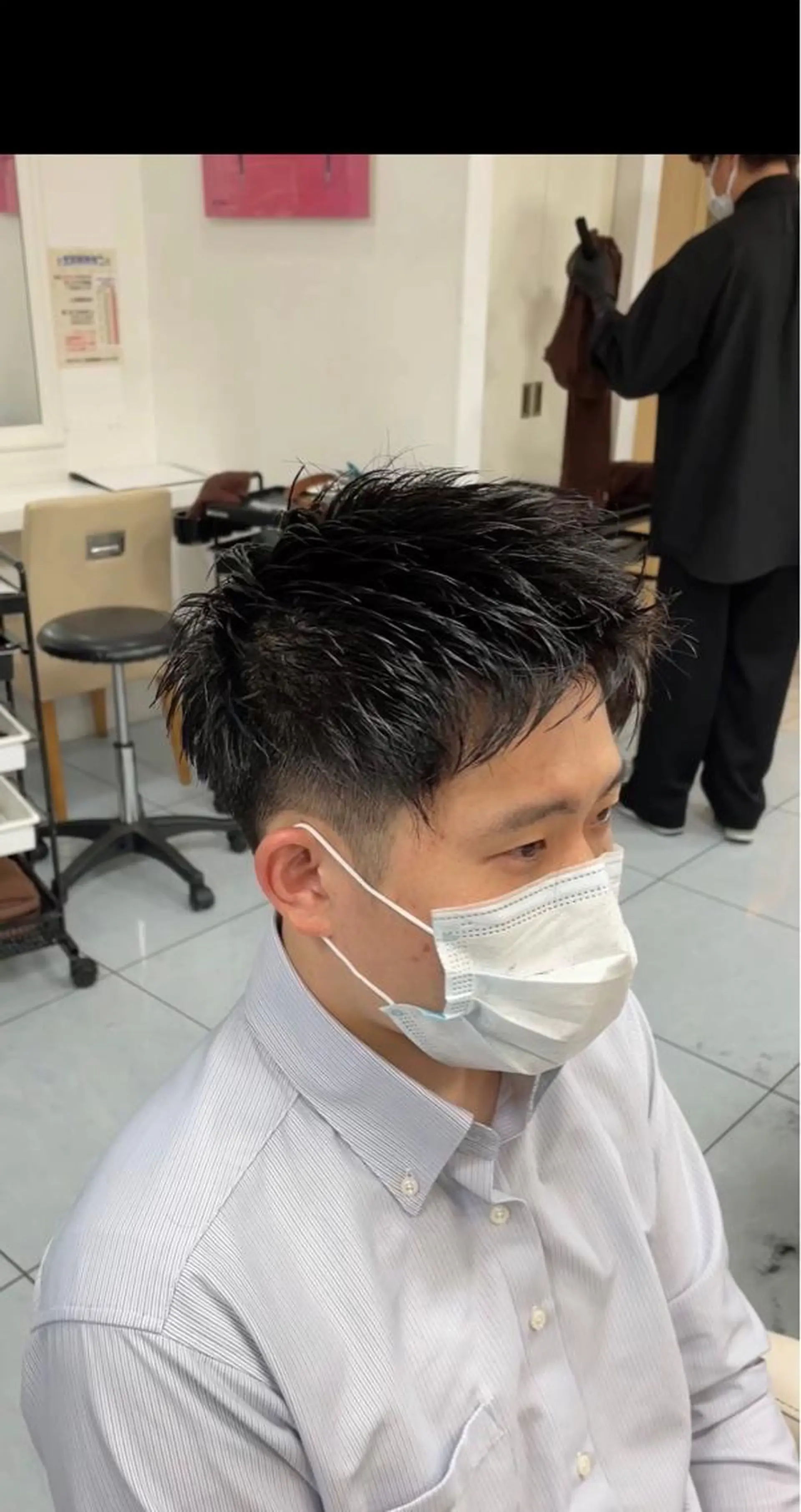 ショート メンズ アップバング フェードカット マッシュ メンズパーマ スキンフェード 🔮メンズ縮毛矯正 メンズパーマ💎竹永のヘアスタイル