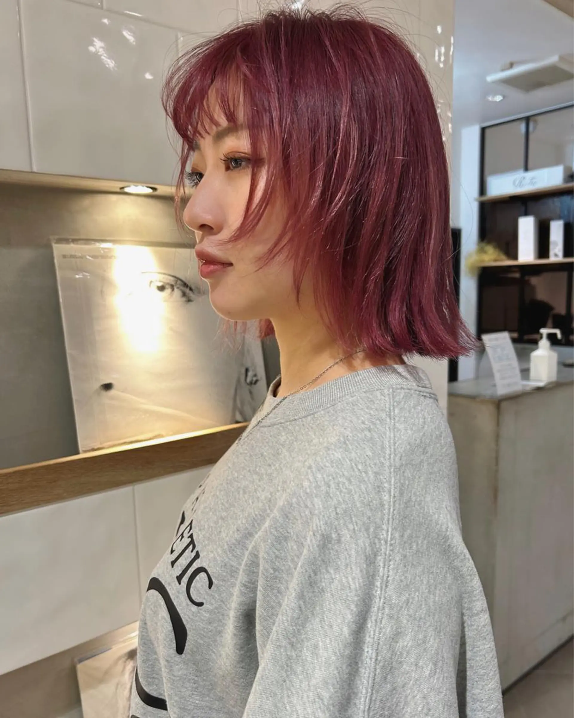 ショート カラー レッドカラー カット ヘアカラー トリートメント Loom.所属・村上雅人 ナチュラルモードのヘアスタイル