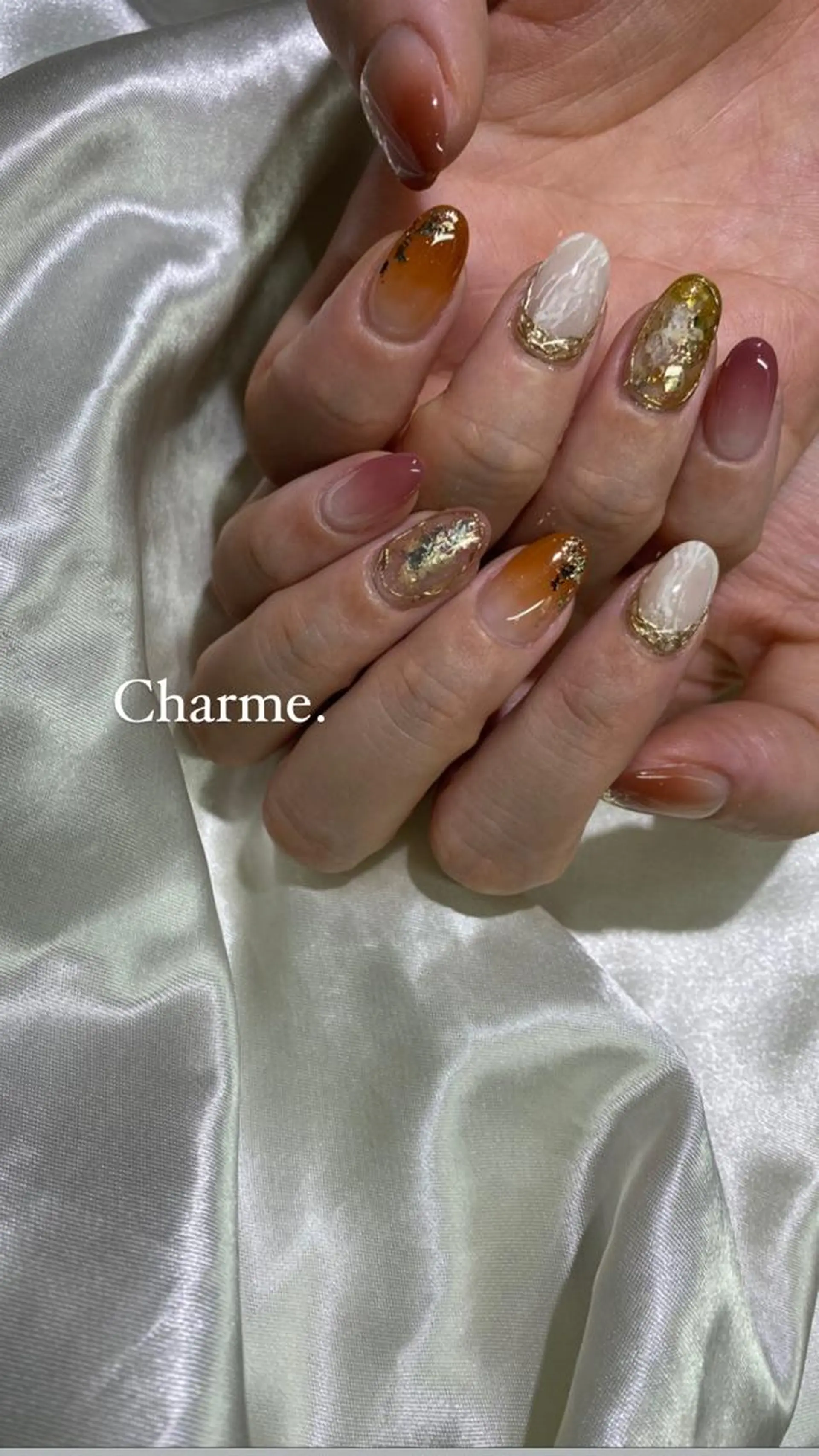 ネイル 持ち込み ニュアンスネイル Charme. NOBUKOのネイルデザイン