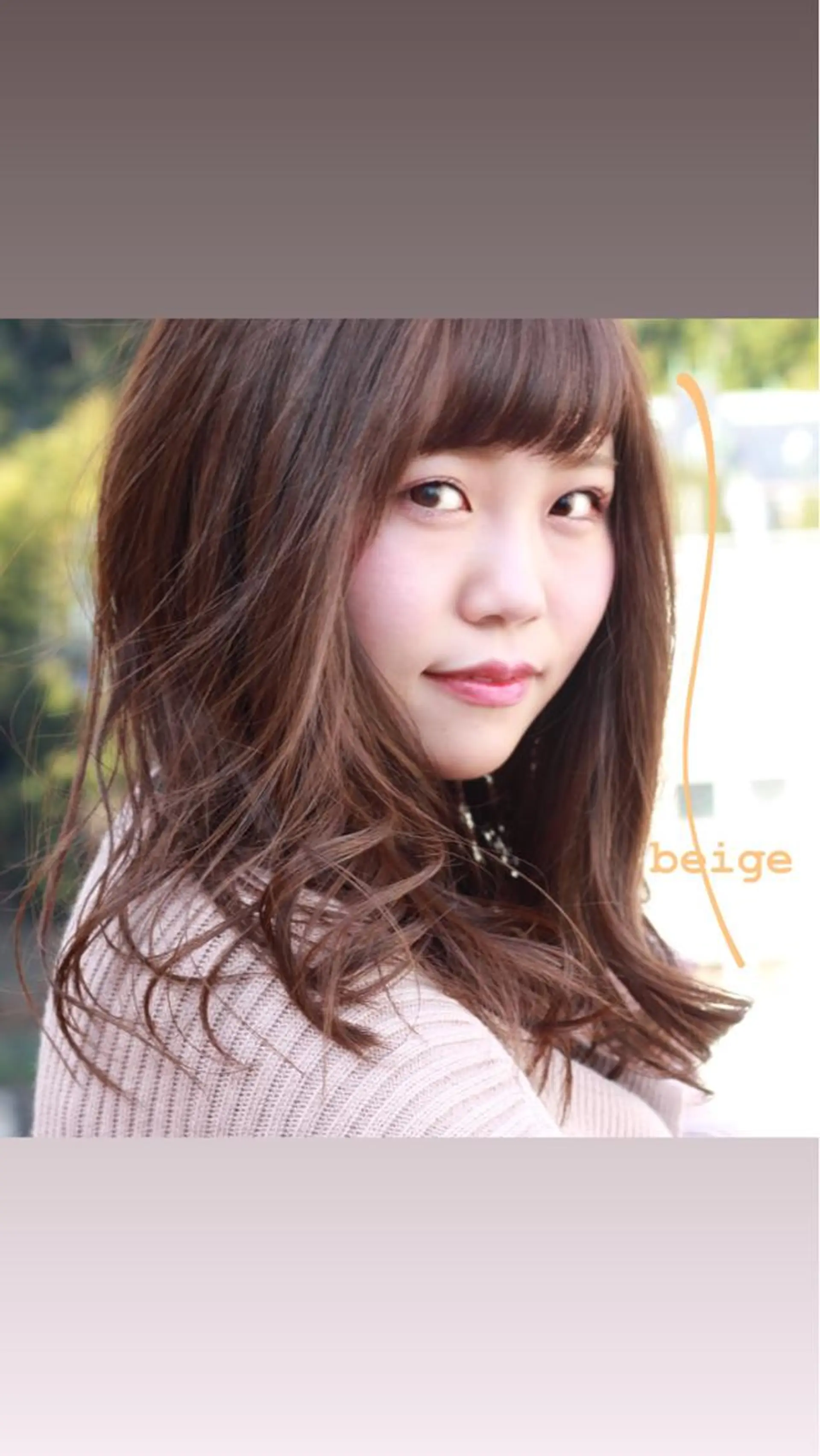 セミロング カラー ベージュカラー カット パーマ Viage （ビアージュ）のヘアスタイル