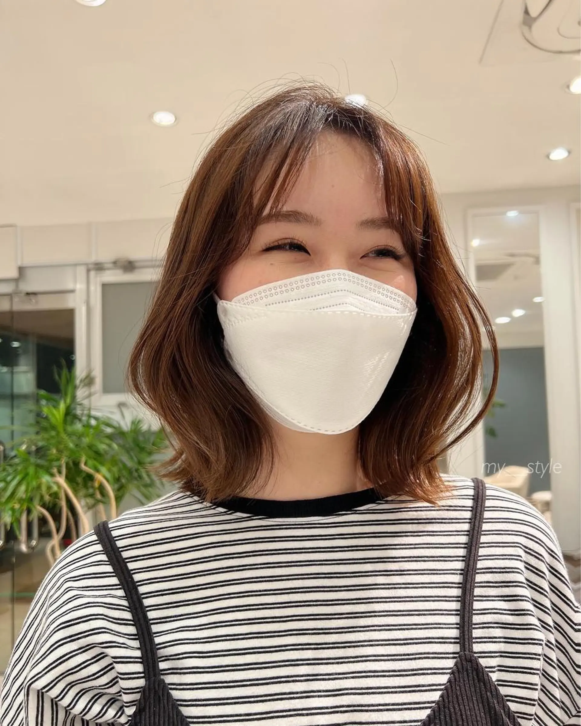 セミロング カラー ✨まとまるボブ/ 切りっぱなし/ユキナのヘアスタイル