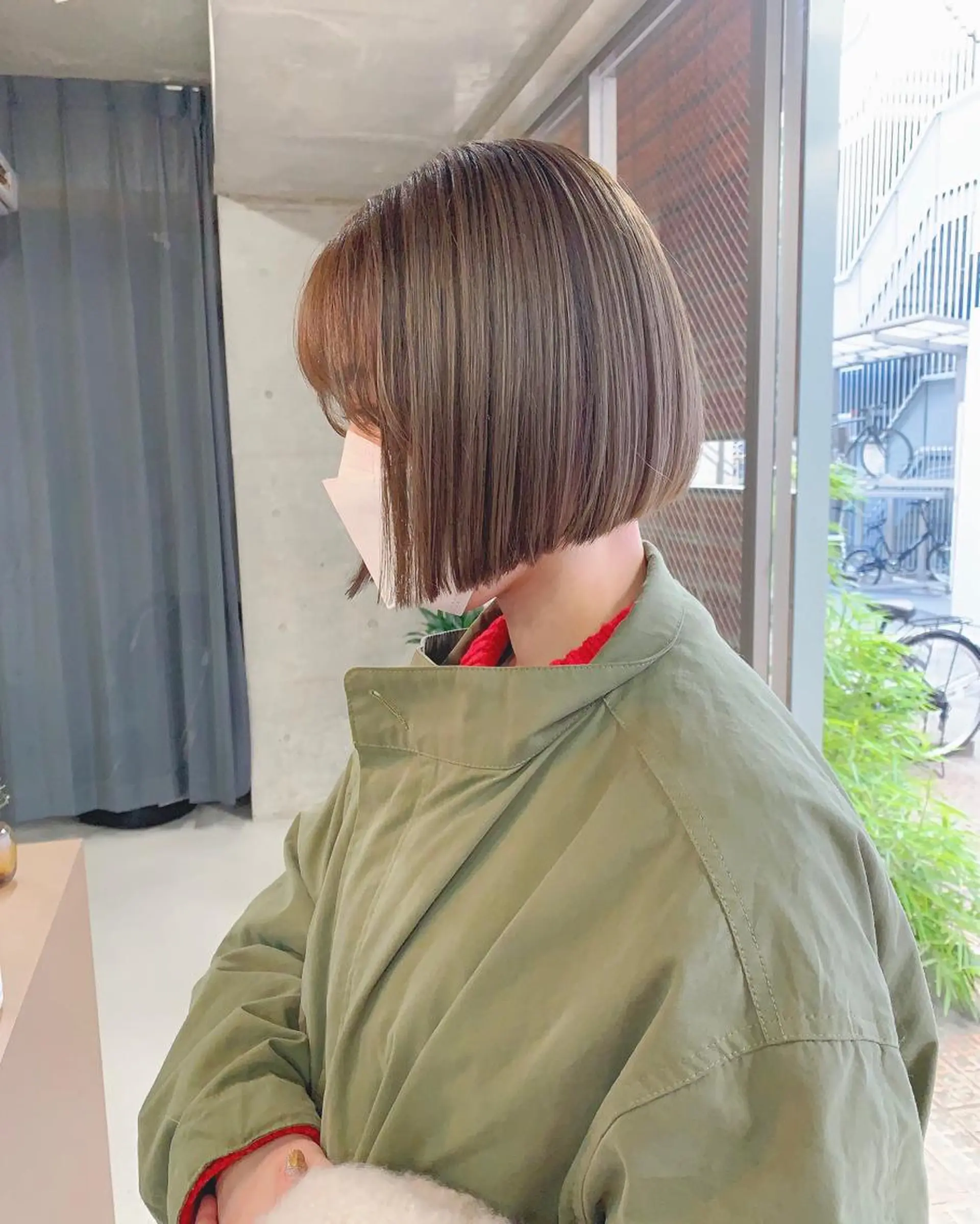 ショート カラー ボブパーマコテ巻き風 パーマNo1深江秀平のヘアスタイル