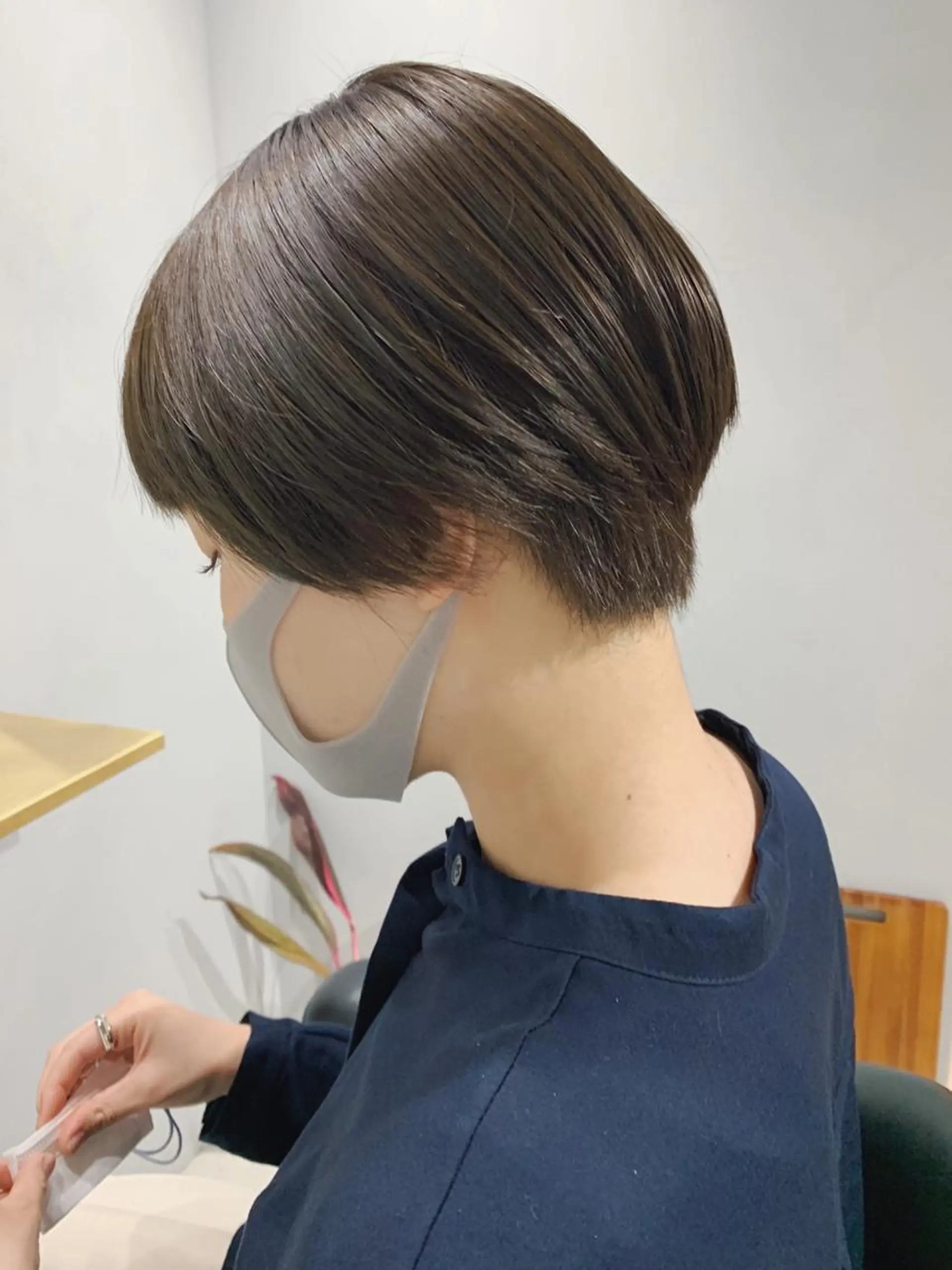 ショート カラー ボブパーマコテ巻き風 パーマNo1深江秀平のヘアスタイル