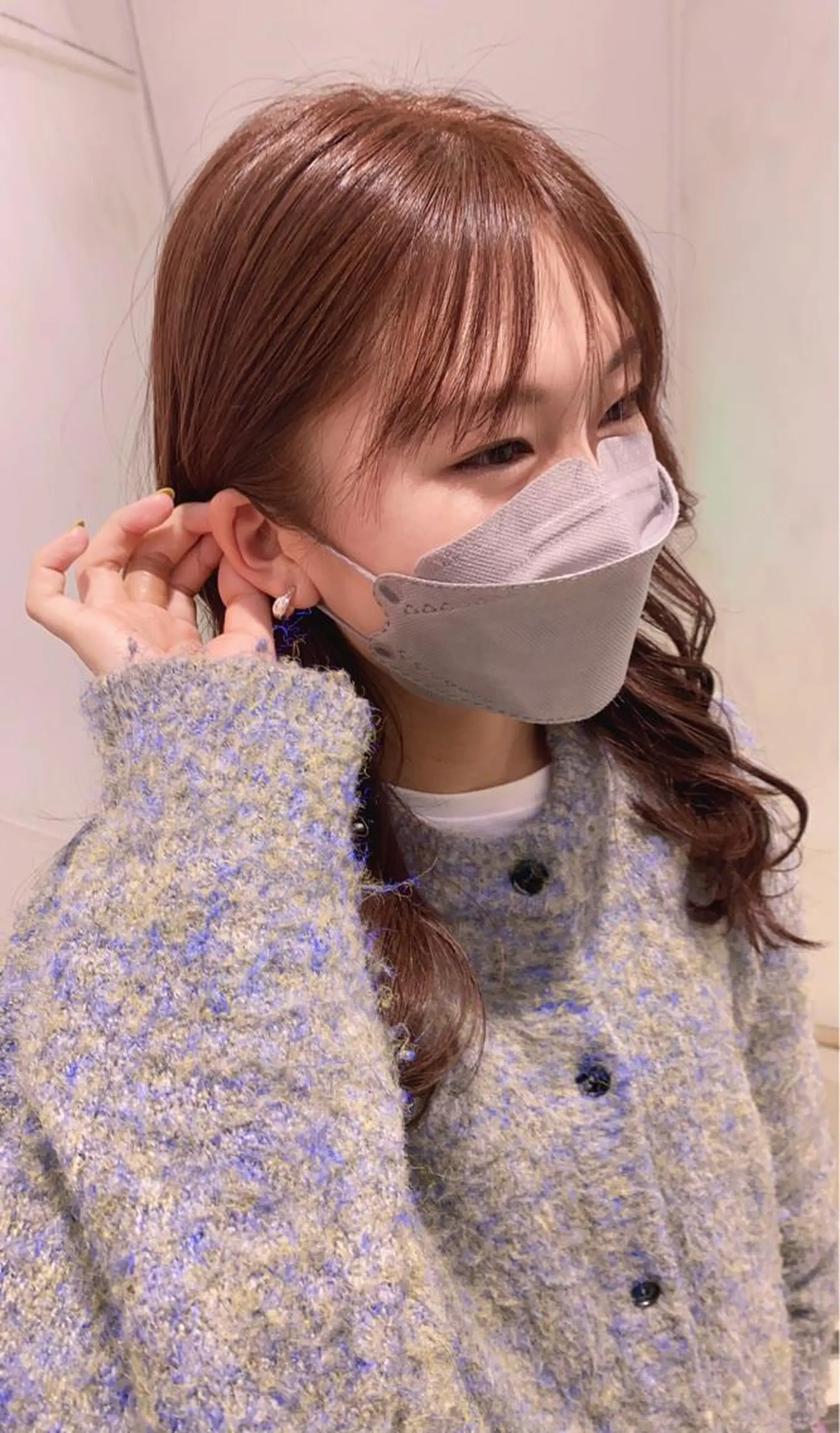 ロング カラー ブリーチ ブリーチなしカラー ✨くびれスタイル✨️ 戸嶋穂乃香のヘアスタイル
