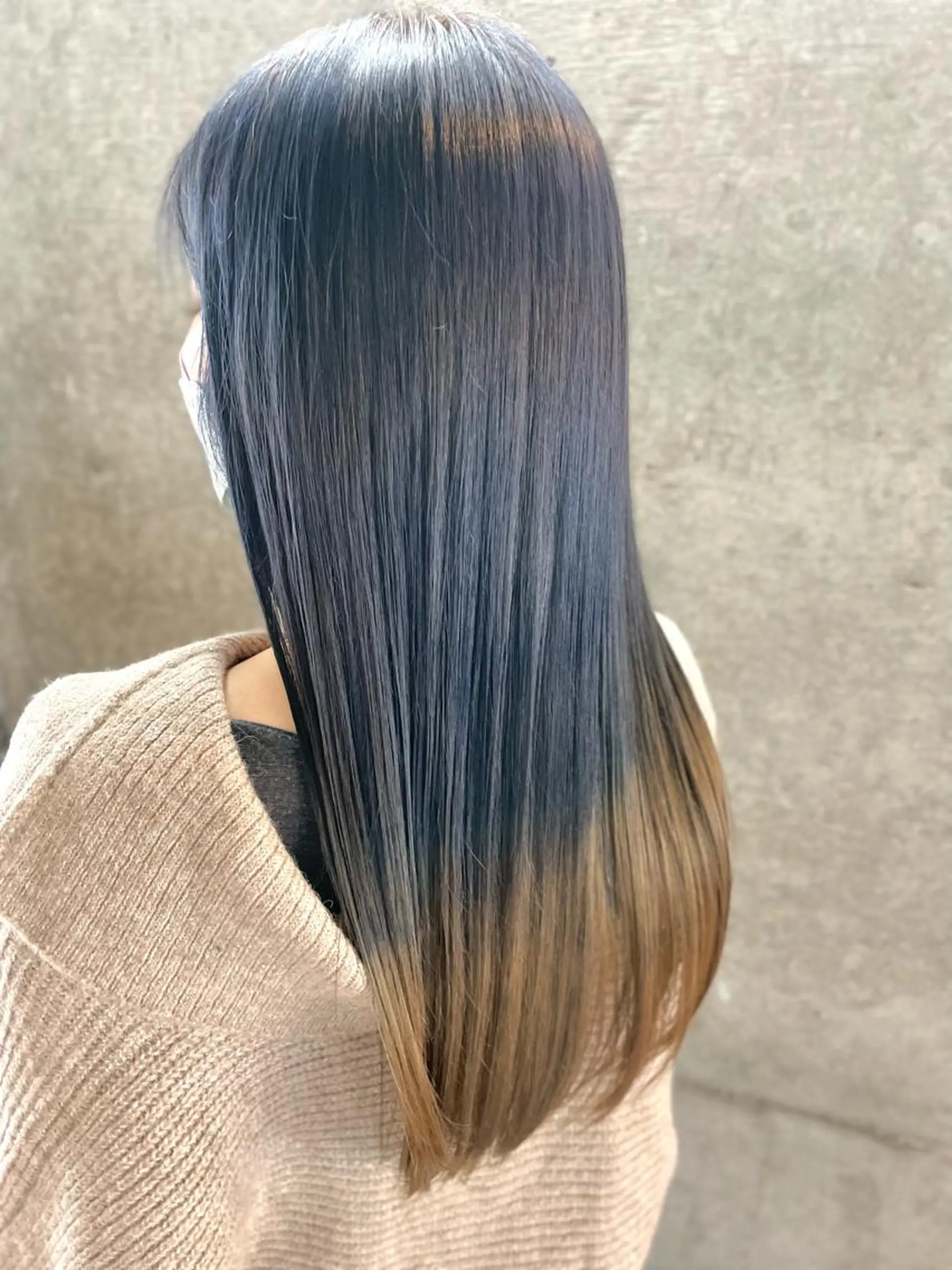 ロング アッシュ ボブ くびれヘア ハイライト レイヤーカット 表参道/髪質改善/ 髪質改善カラー/遠藤のヘアスタイル