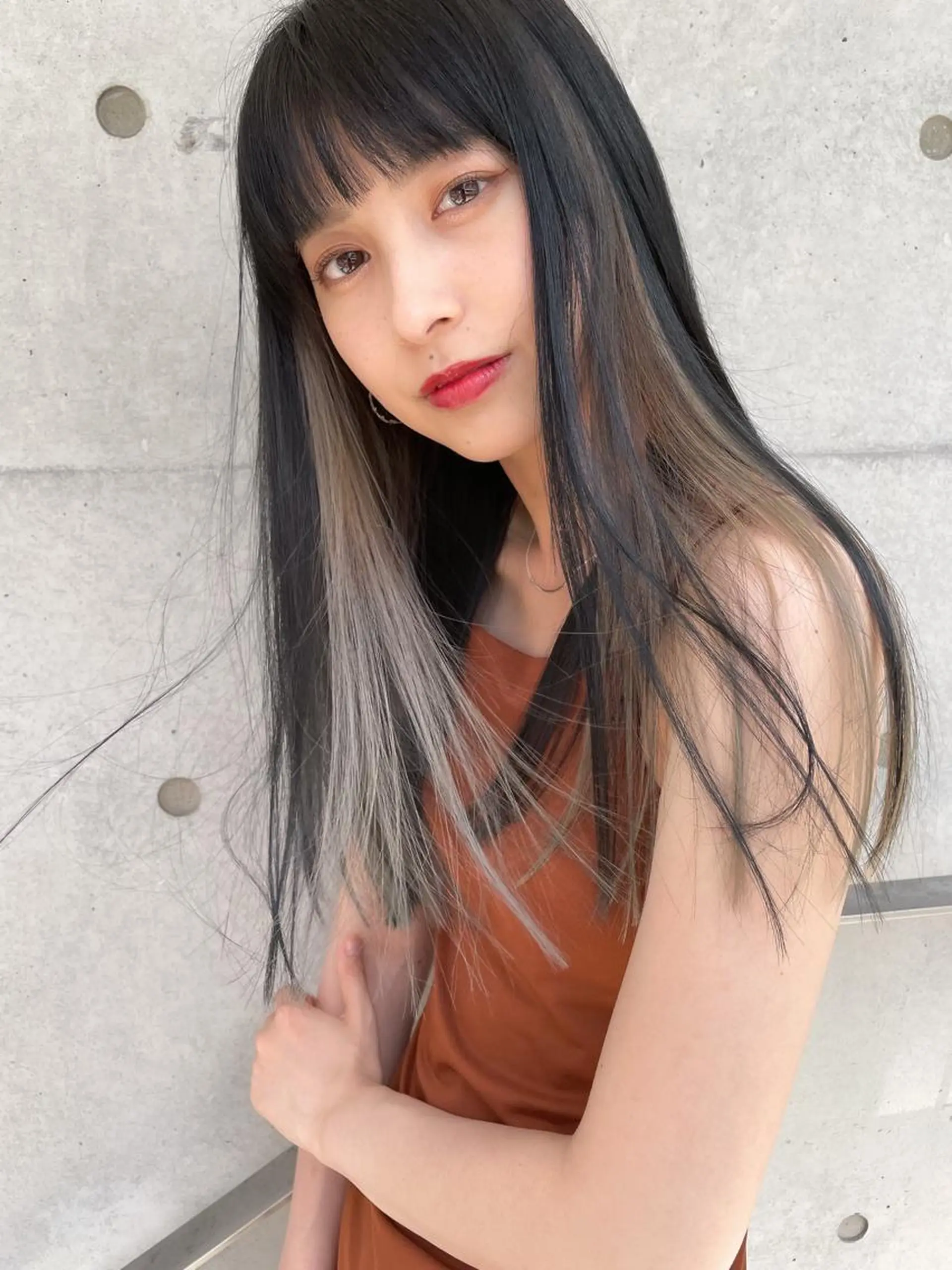 ロング カット ヘアカラー nessヤマサキ リュウタのヘアスタイル