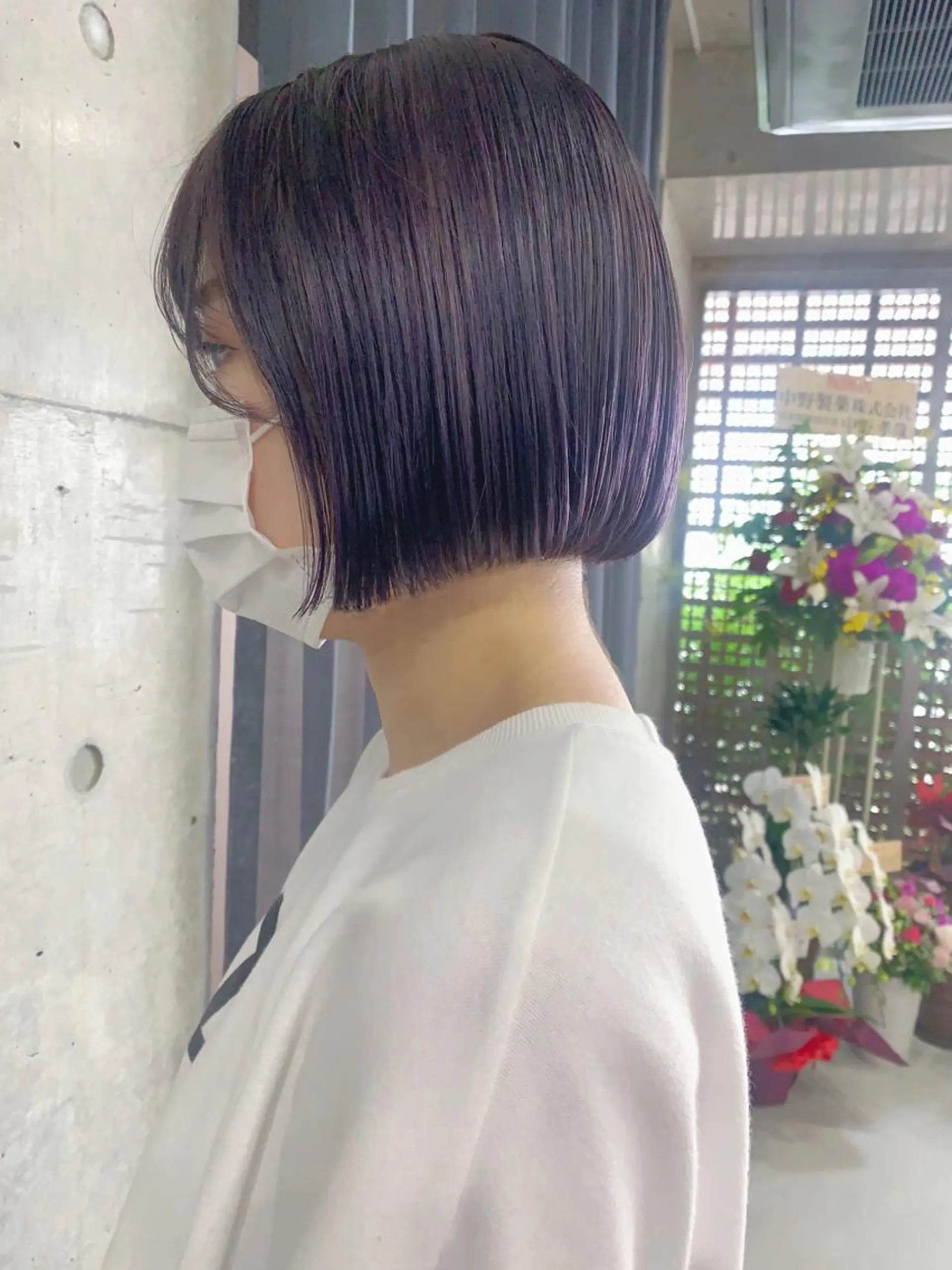 ショート カラー ボブパーマコテ巻き風 パーマNo1深江秀平のヘアスタイル