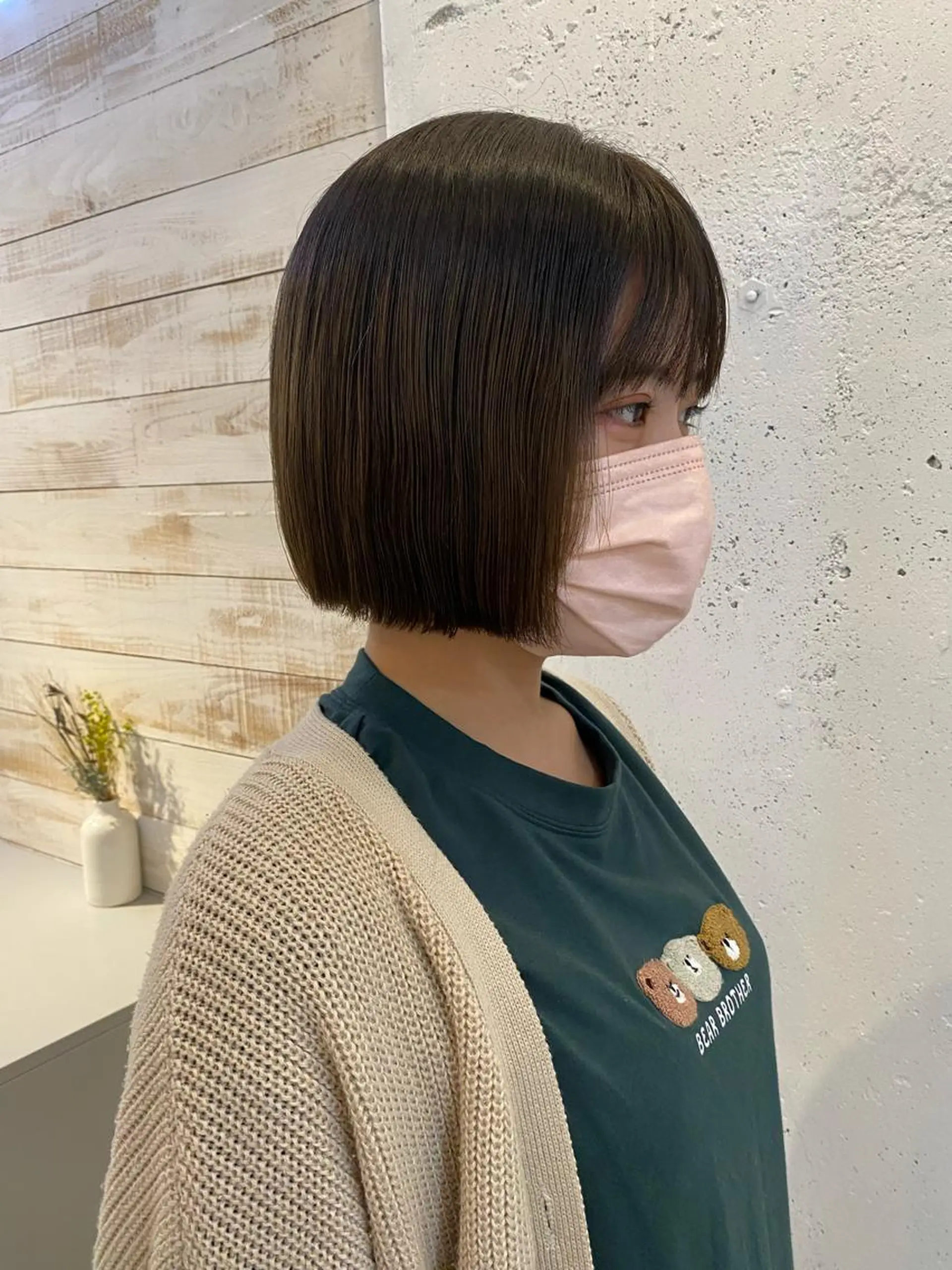 ショート ボブ ブリーチなしカラー ダブルカラーエクステのヘアスタイル