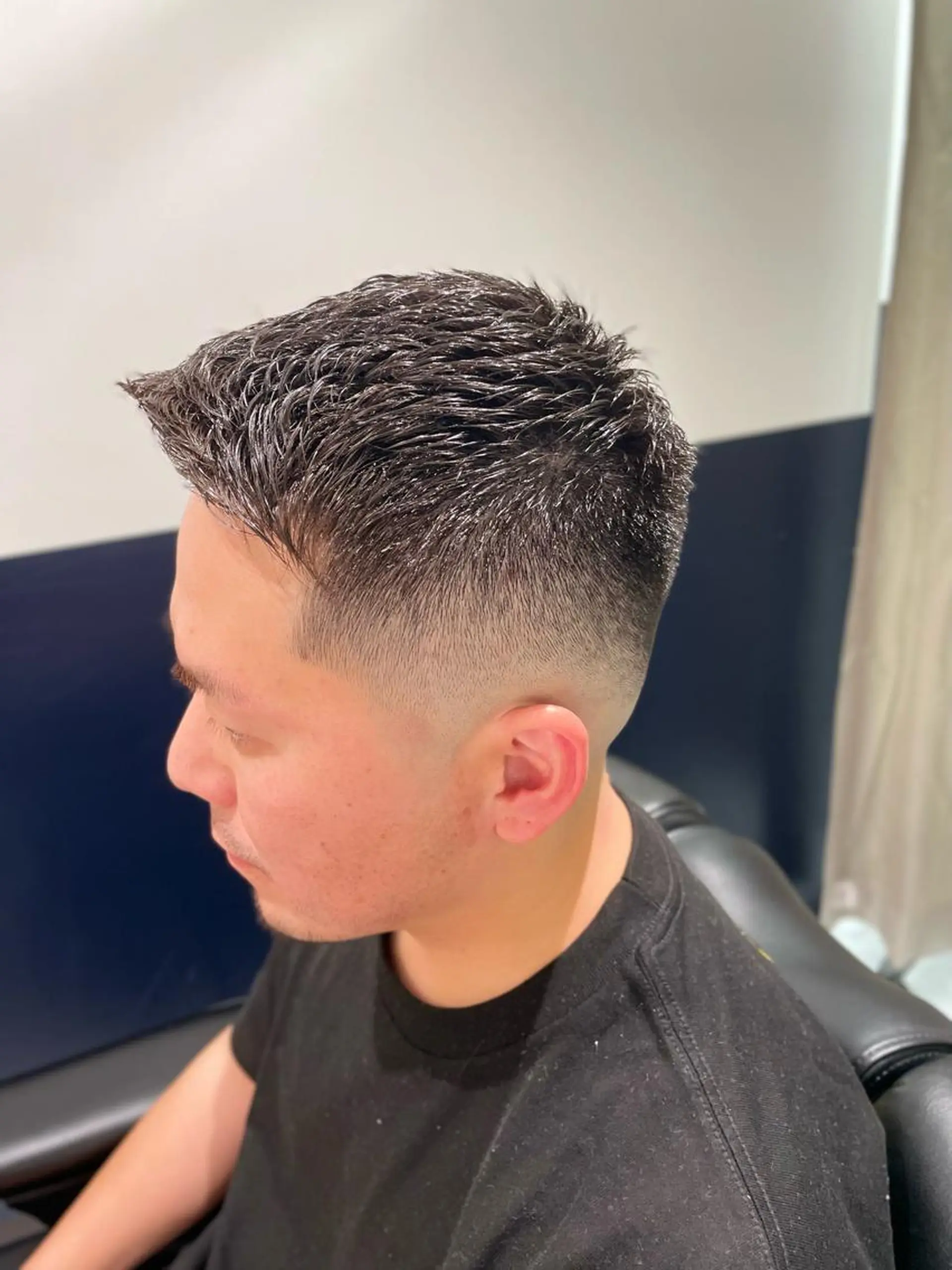 ショート パーマ メンズ フェードカット メンズパーマ スキンフェード カット 銀座メンズカット/ 銀座メンズパーマ/のヘアスタイル