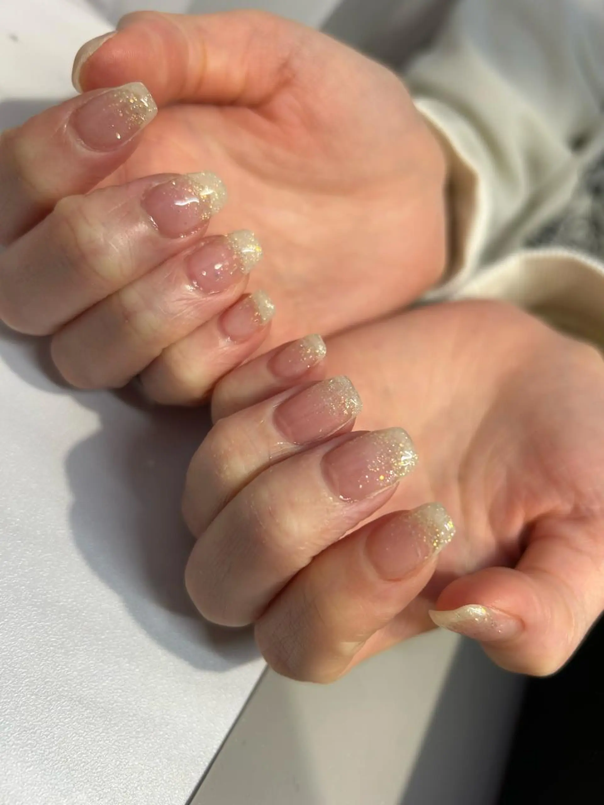 ネイル グラデーション ラメ(グリッター) ラメグラデーション coconailミユ 🎀のネイルデザイン
