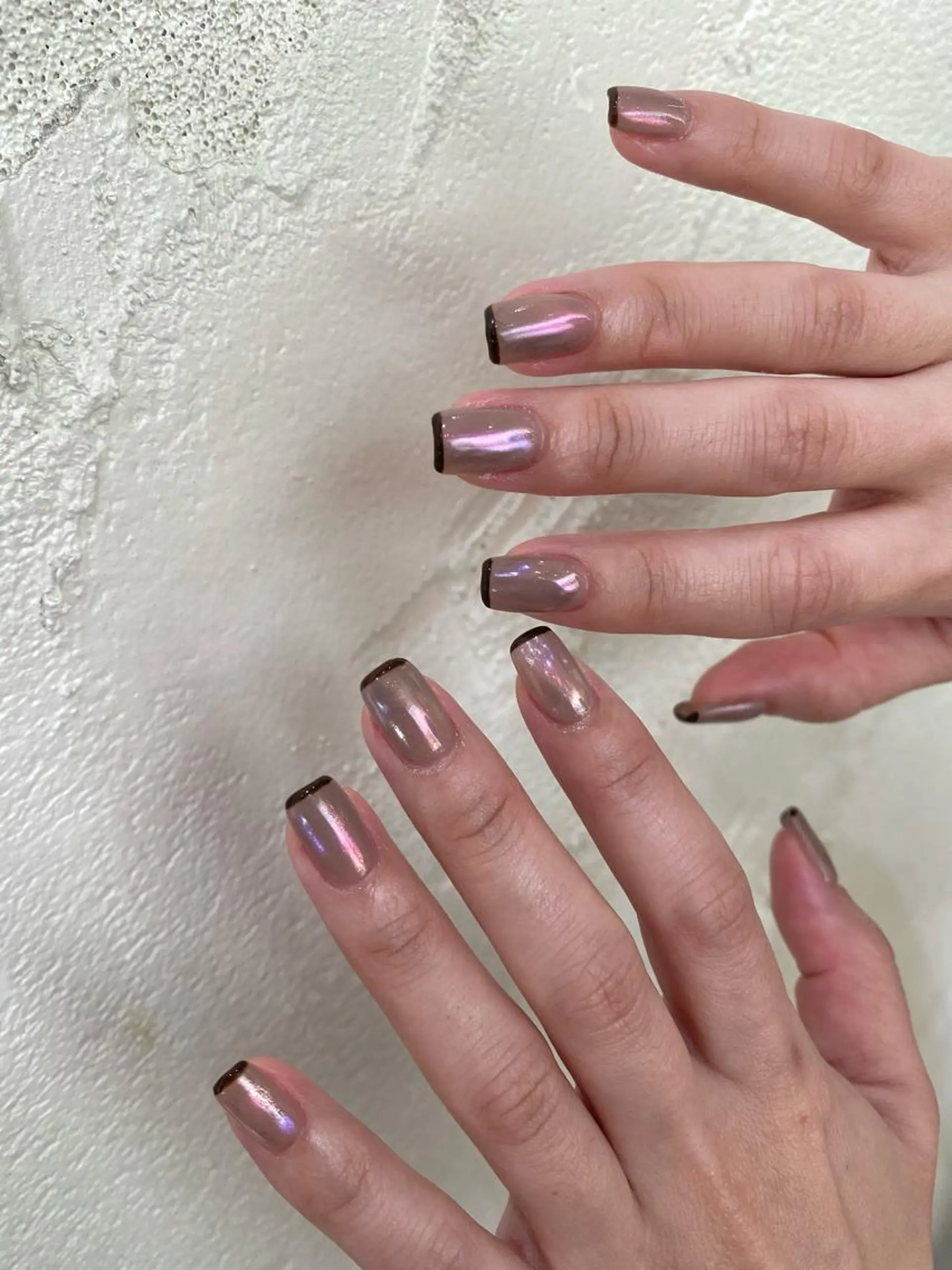 ネイル オーロラネイル フレンチネイル 栗林 実莉のネイルデザイン