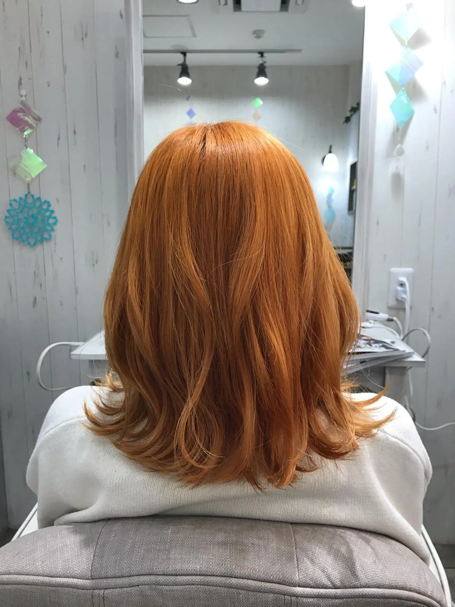 ミディアム オレンジブラウン ネモトメイナ🌿‬ 今月末で退職しますのヘアスタイル