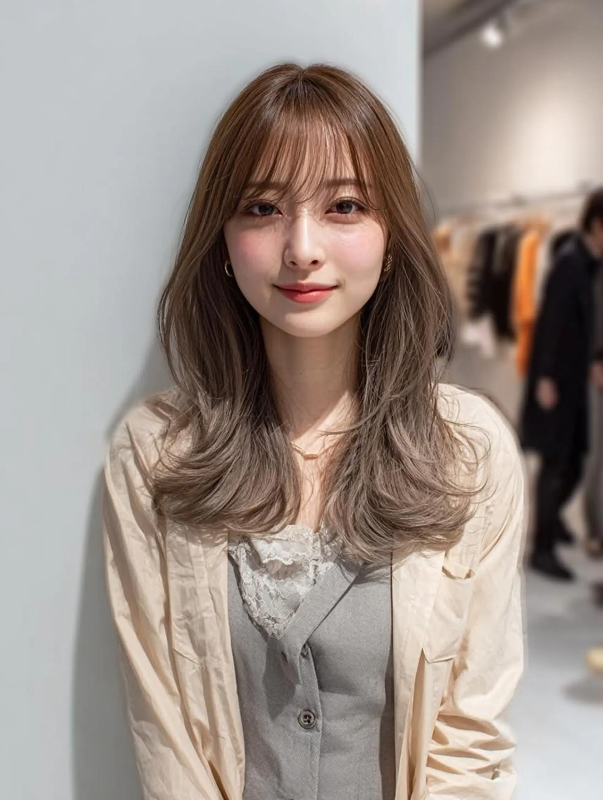 セミロング ハッシュカット 髪質改善 レイヤーカット 縮毛矯正 トリートメント カット ヘアカラー トリートメント 生艶髪＆レイヤー🔔 渋谷お薦めNo.1✨のヘアスタイル