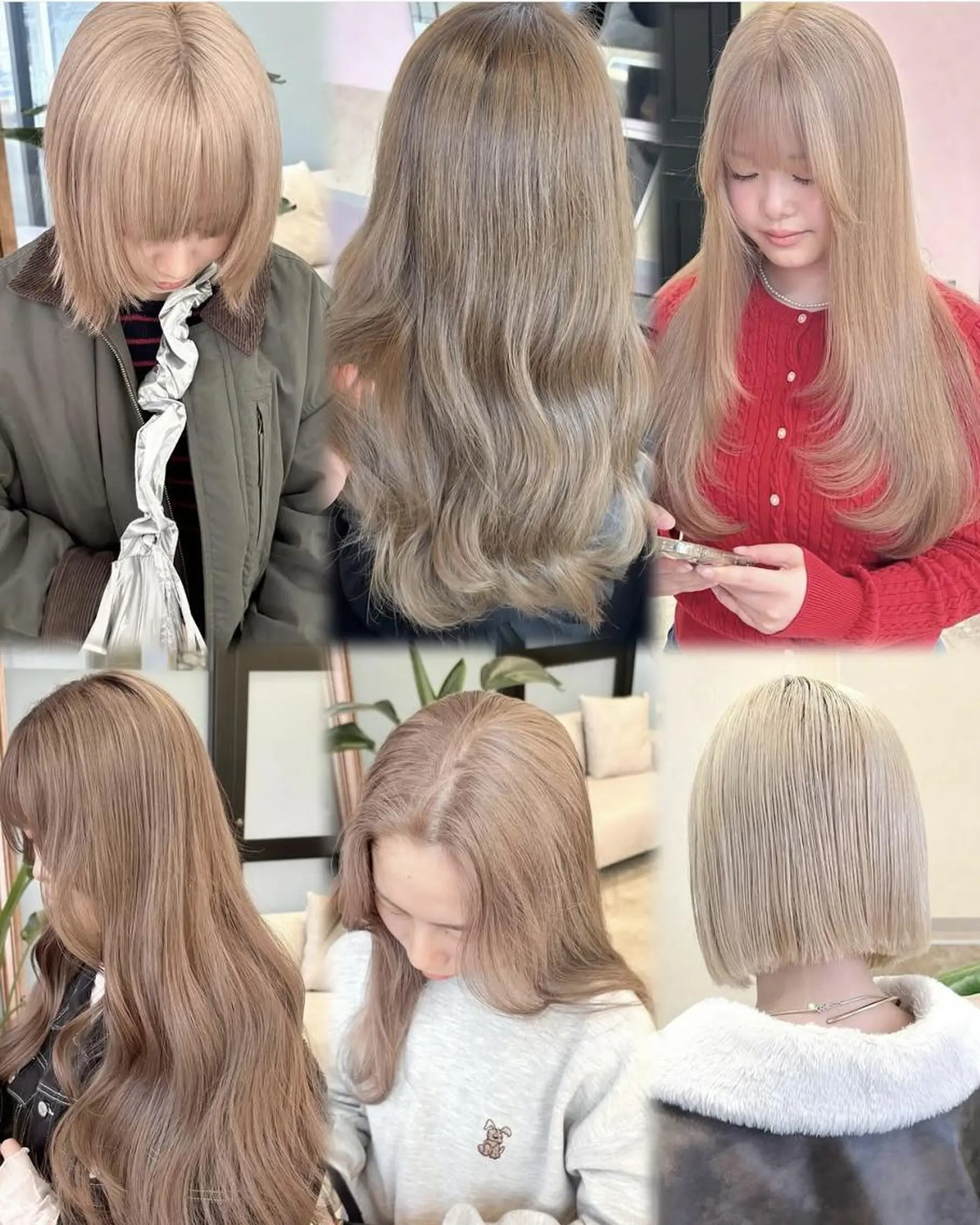 セミロング カット ヘアカラー 藤井 貴美子のヘアスタイル