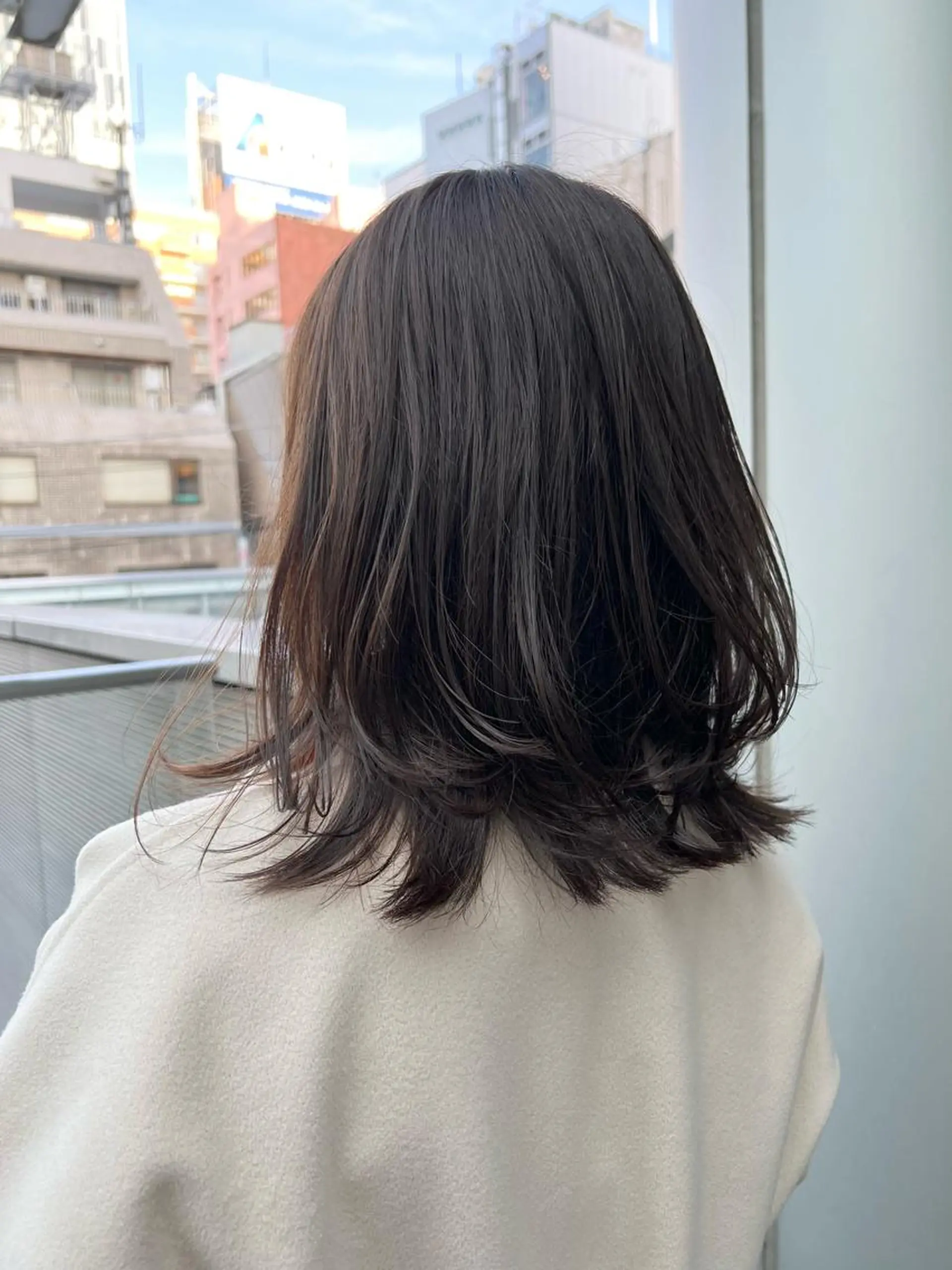 ミディアム カラー 縮毛矯正 トリートメント Helena みなつのヘアスタイル