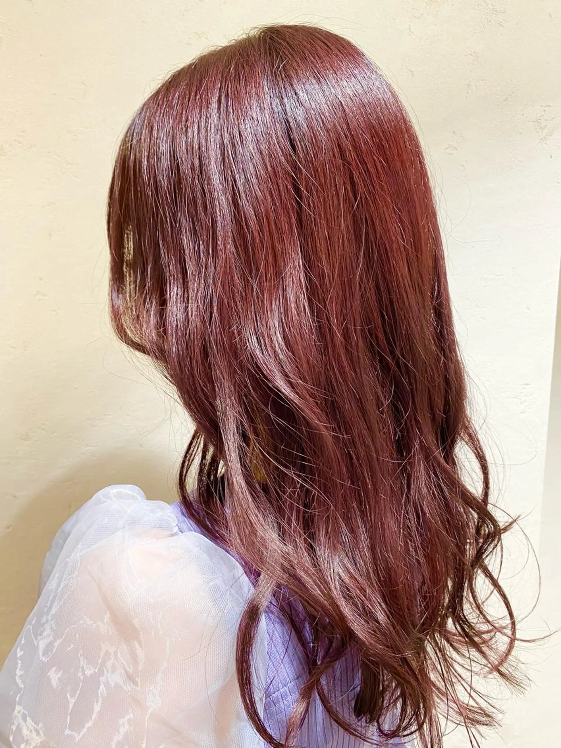 ロング カラー ピンクカラー バイオレットカラー 韓国風ヘア ショート 縮毛矯正 レイヤー🌿FUKUのヘアスタイル